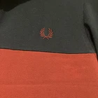 Fred Perry Navy & Red Half Zip Polo Shirt Small Contrast Collar image 5