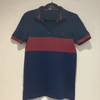 Fred Perry Navy & Red Half Zip Polo Shirt Small Contrast Collar image 6