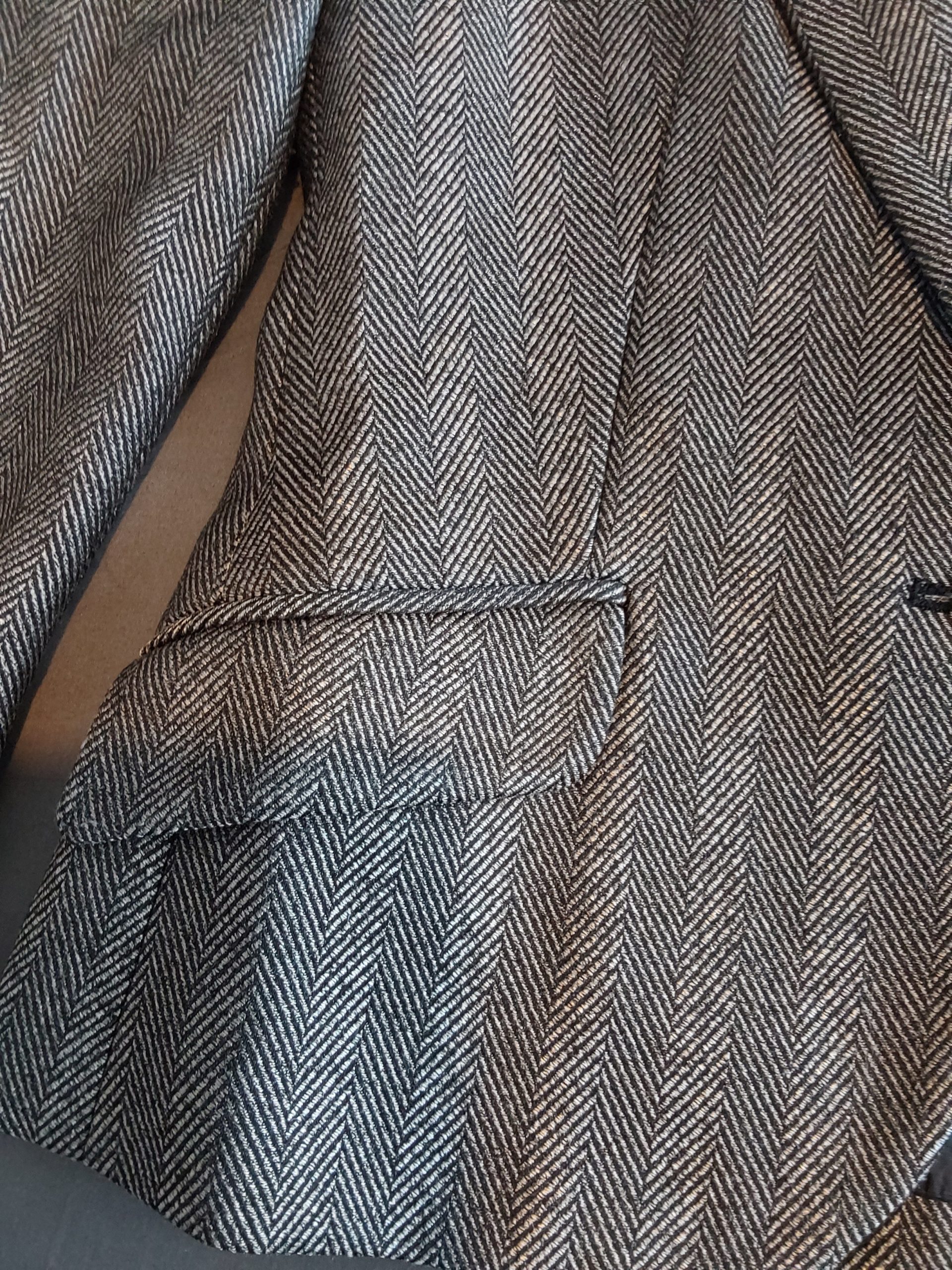 Mango Grey Herringbone Blazer Ladies UK SIze 6 Tailored Fit Womans image 5