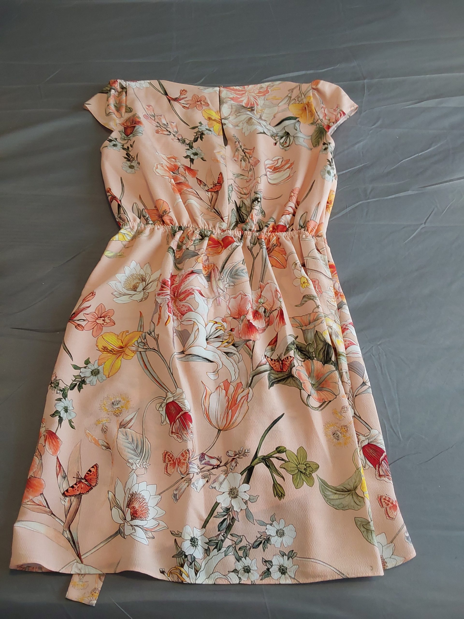 River Island Pink Floral Dress Size 8 Elegant Summer Dress Party £46 RRP BNWT