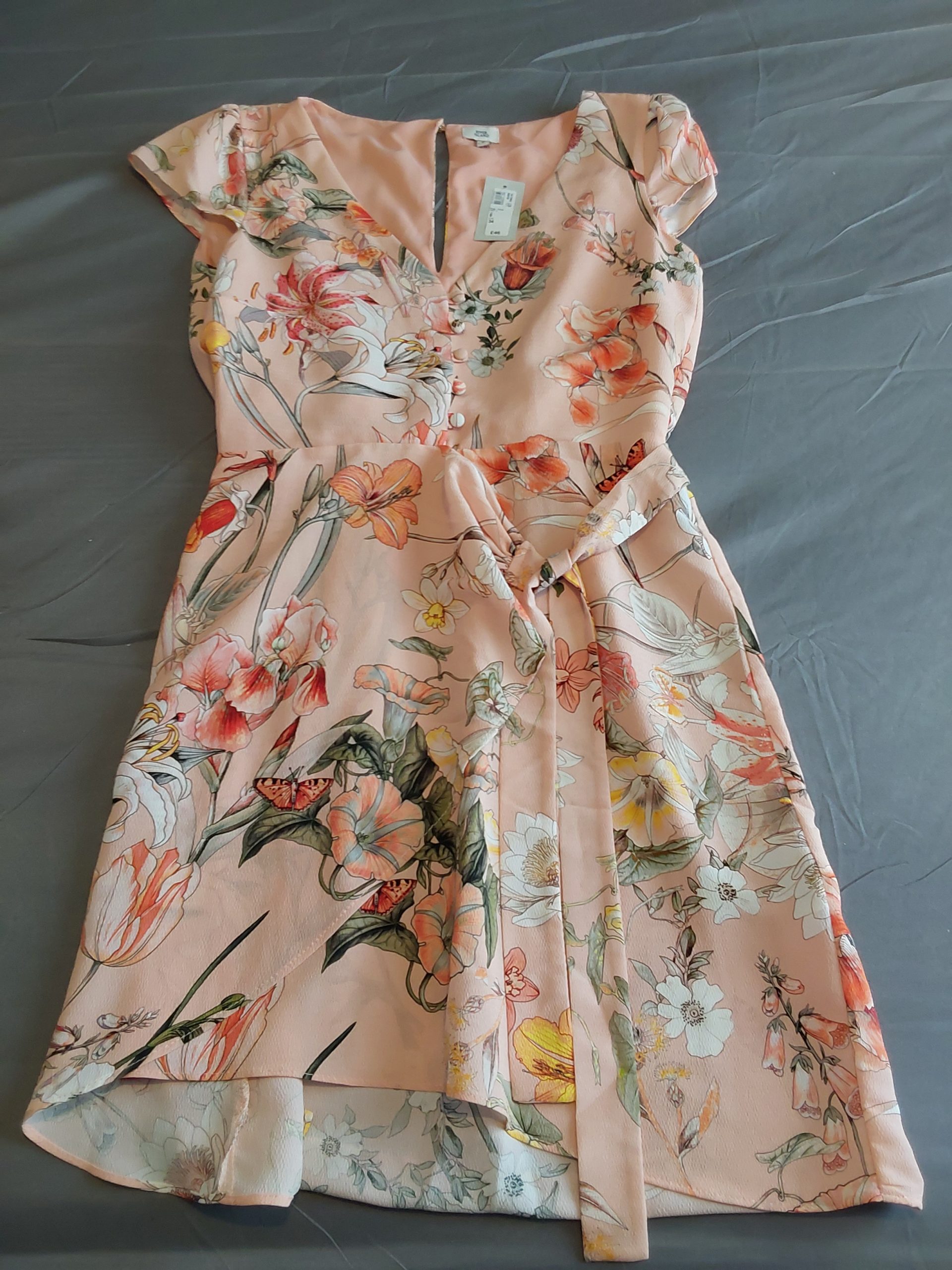 River Island Pink Floral Dress Size 8 Elegant Summer Dress Party £46 RRP BNWT image 2
