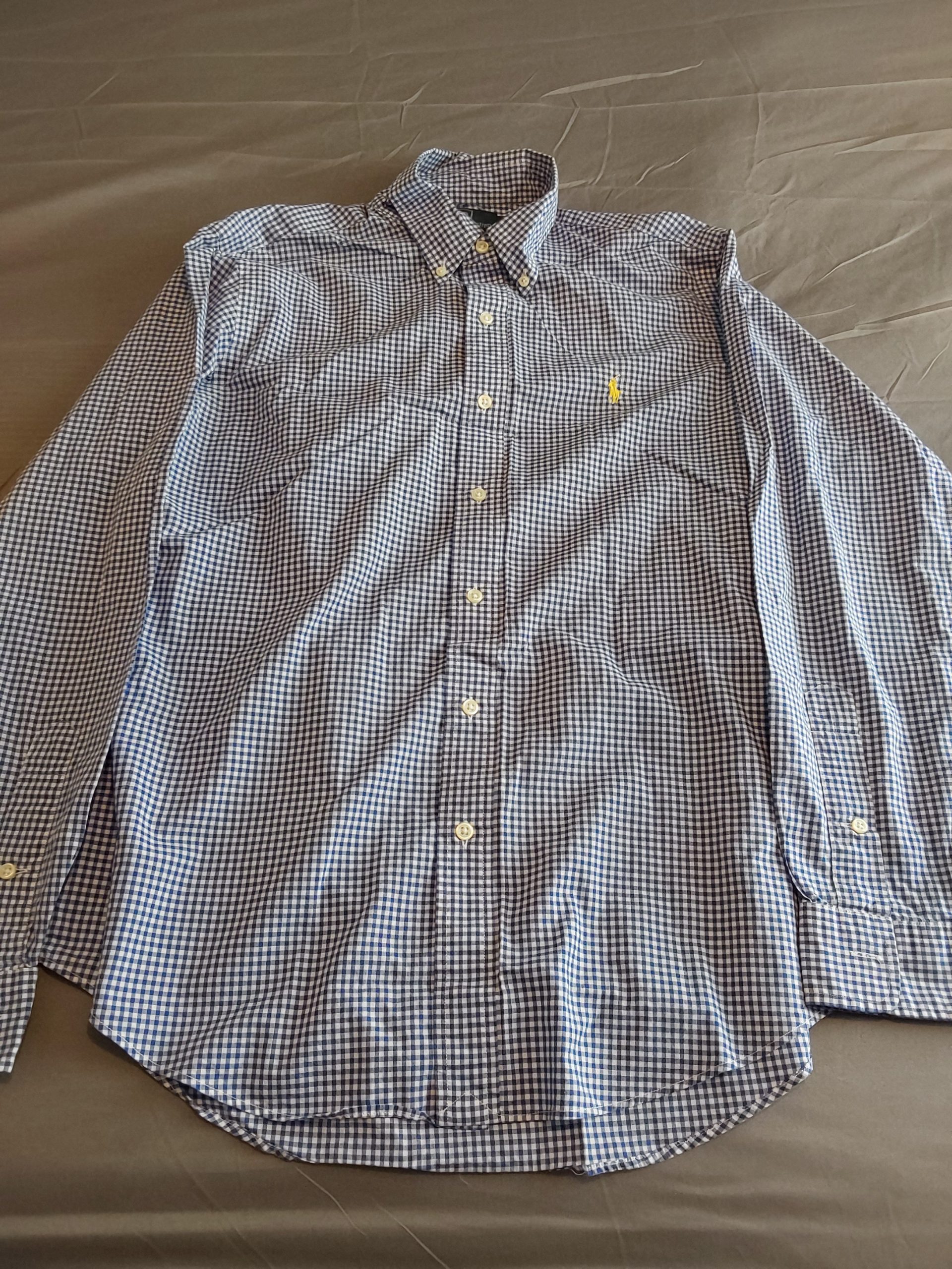 Polo by Ralph Lauren Blue & White Checkered Shirt Medium Mens