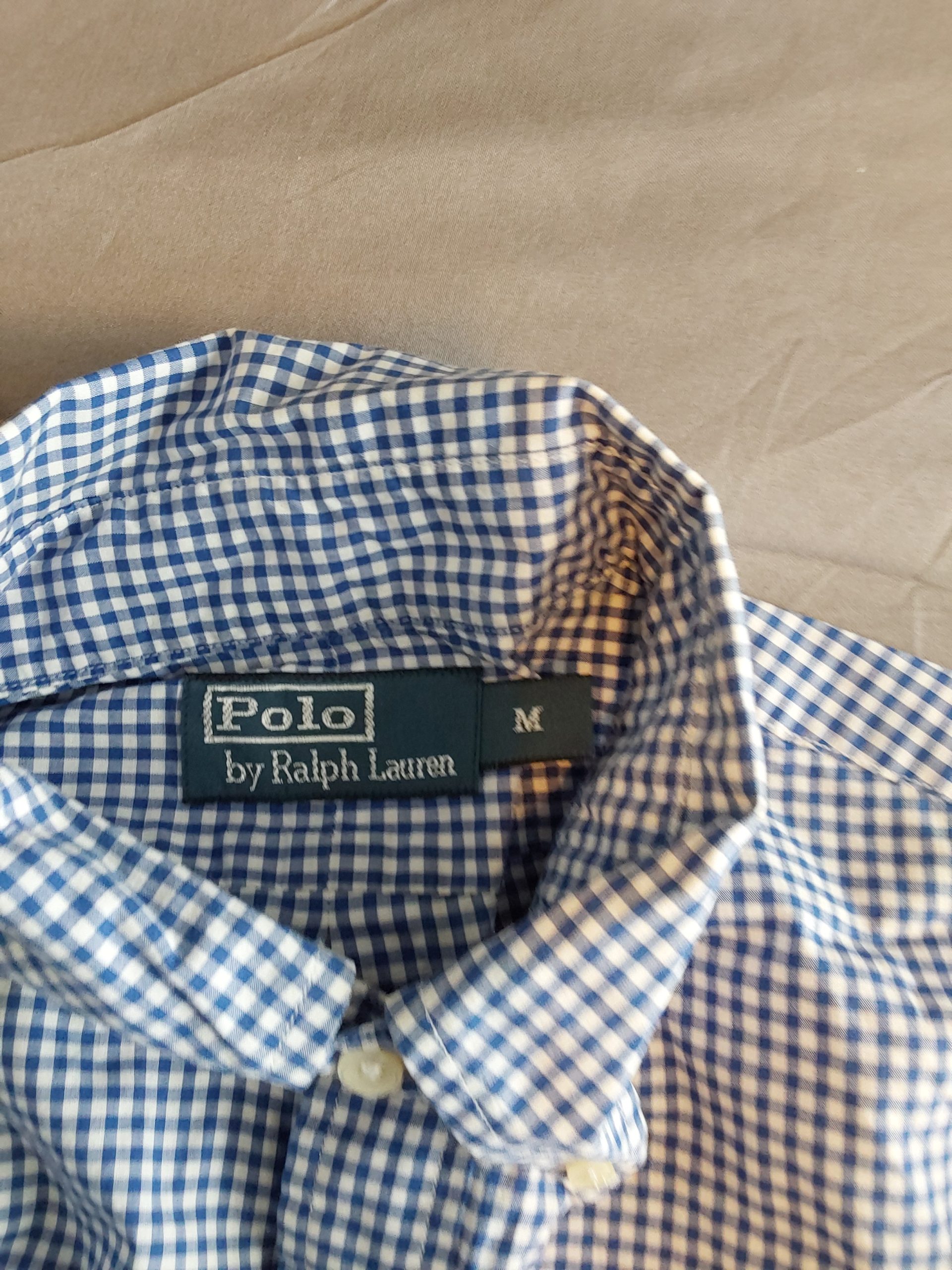 Polo by Ralph Lauren Blue & White Checkered Shirt Medium Mens image 2