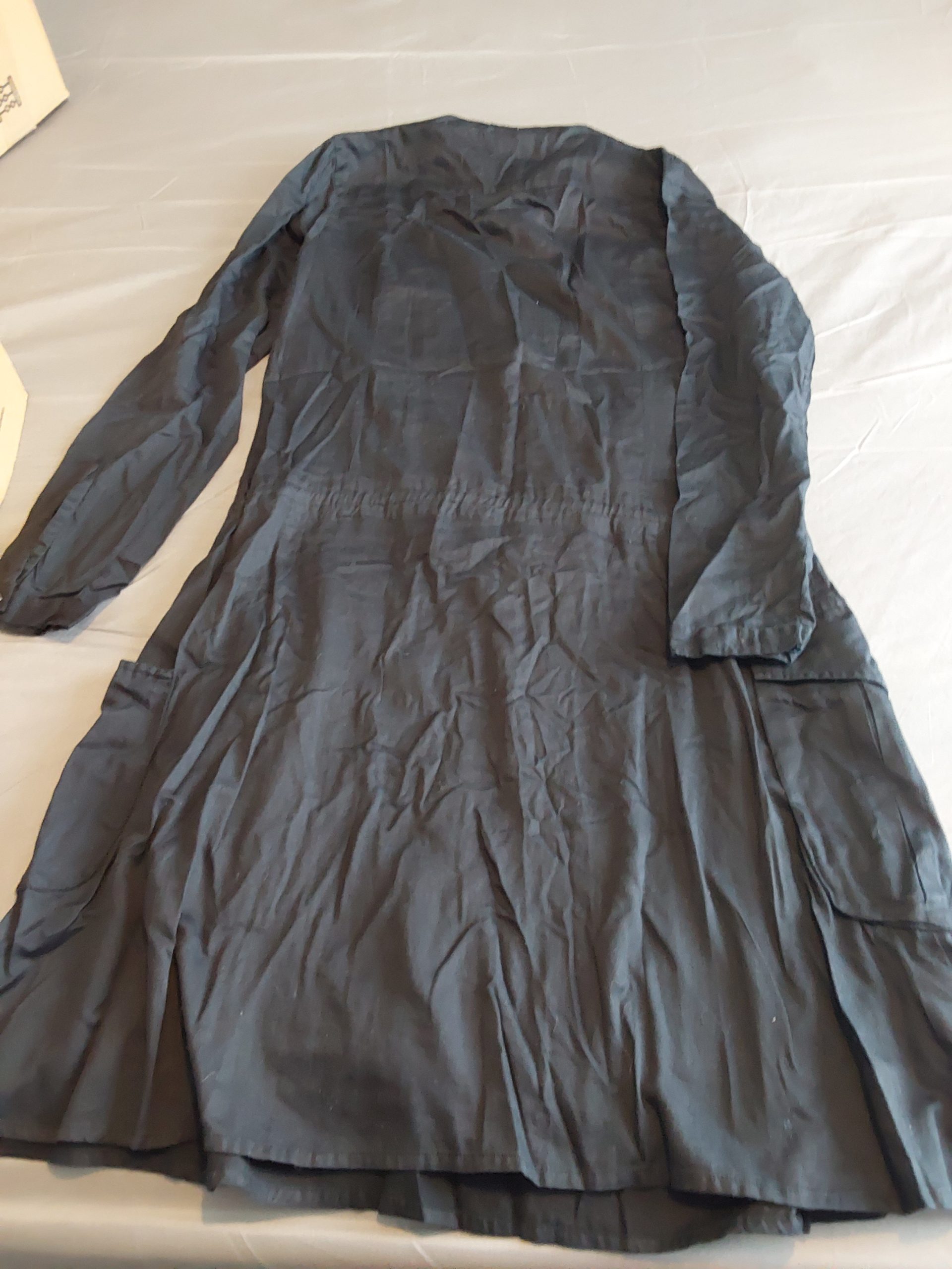 Replay Women's Black Button-Up Long Sleeve Maxi Shirt Dress Large Y2K image 5