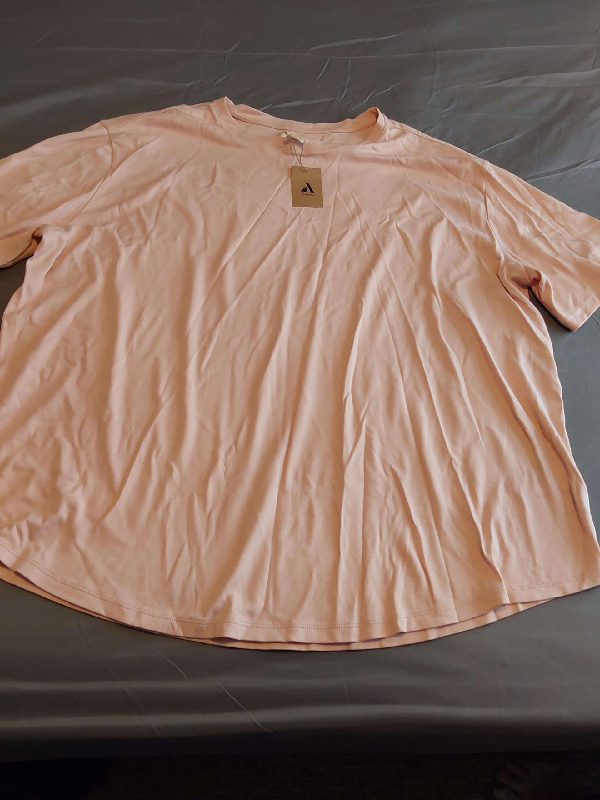 Amazon Women's Pink T-Shirt XXL Soft Cotton Plus Size Womans