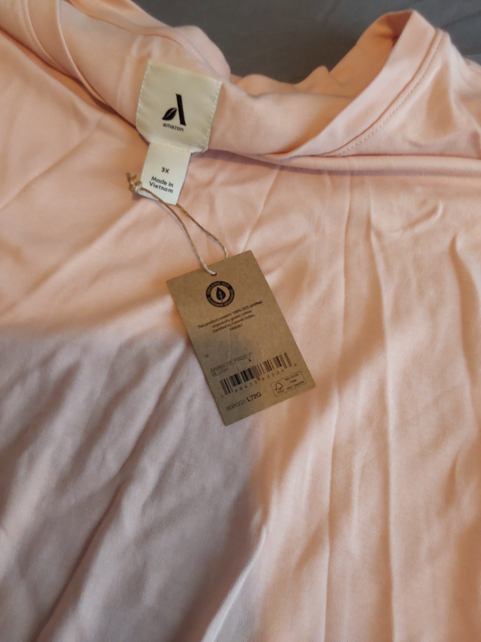 Amazon Women's Pink T-Shirt XXL Soft Cotton Plus Size Womans image 4