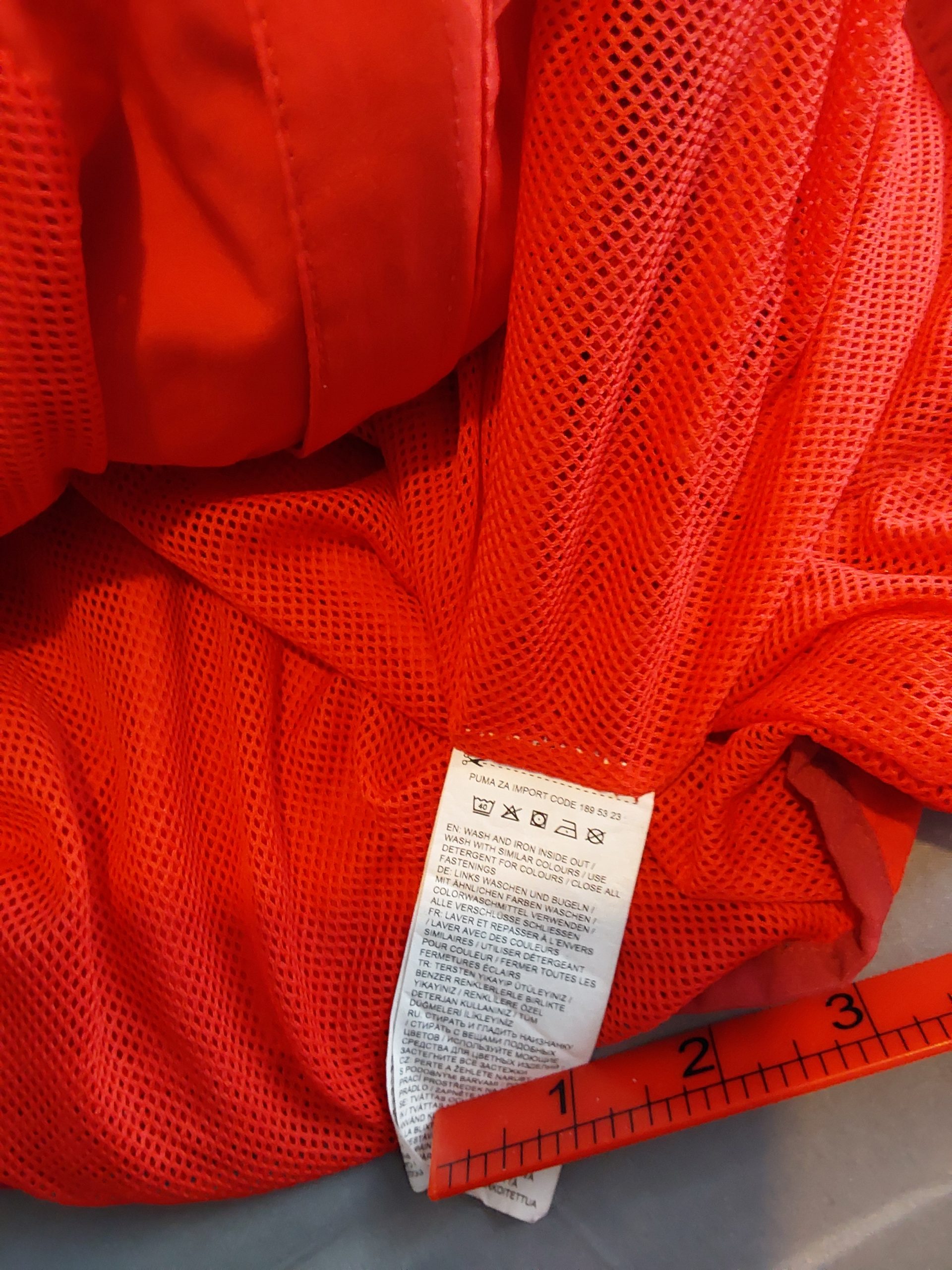 Puma Red & Burgundy Windbreaker Jacket Medium Mens image 3