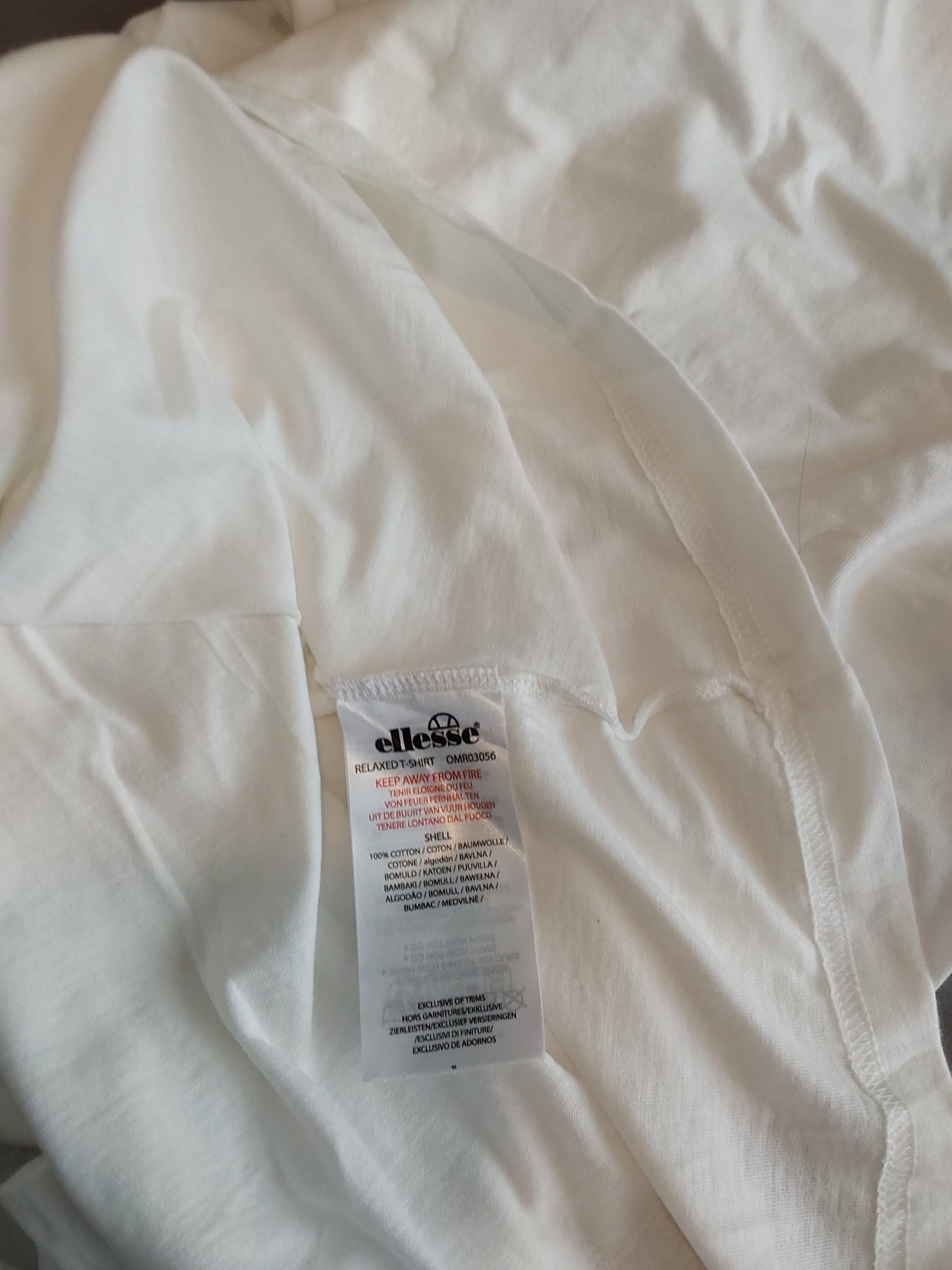 Ellesse White Cotton T-Shirt UK 12 New With Tags Short Sleeve image 4