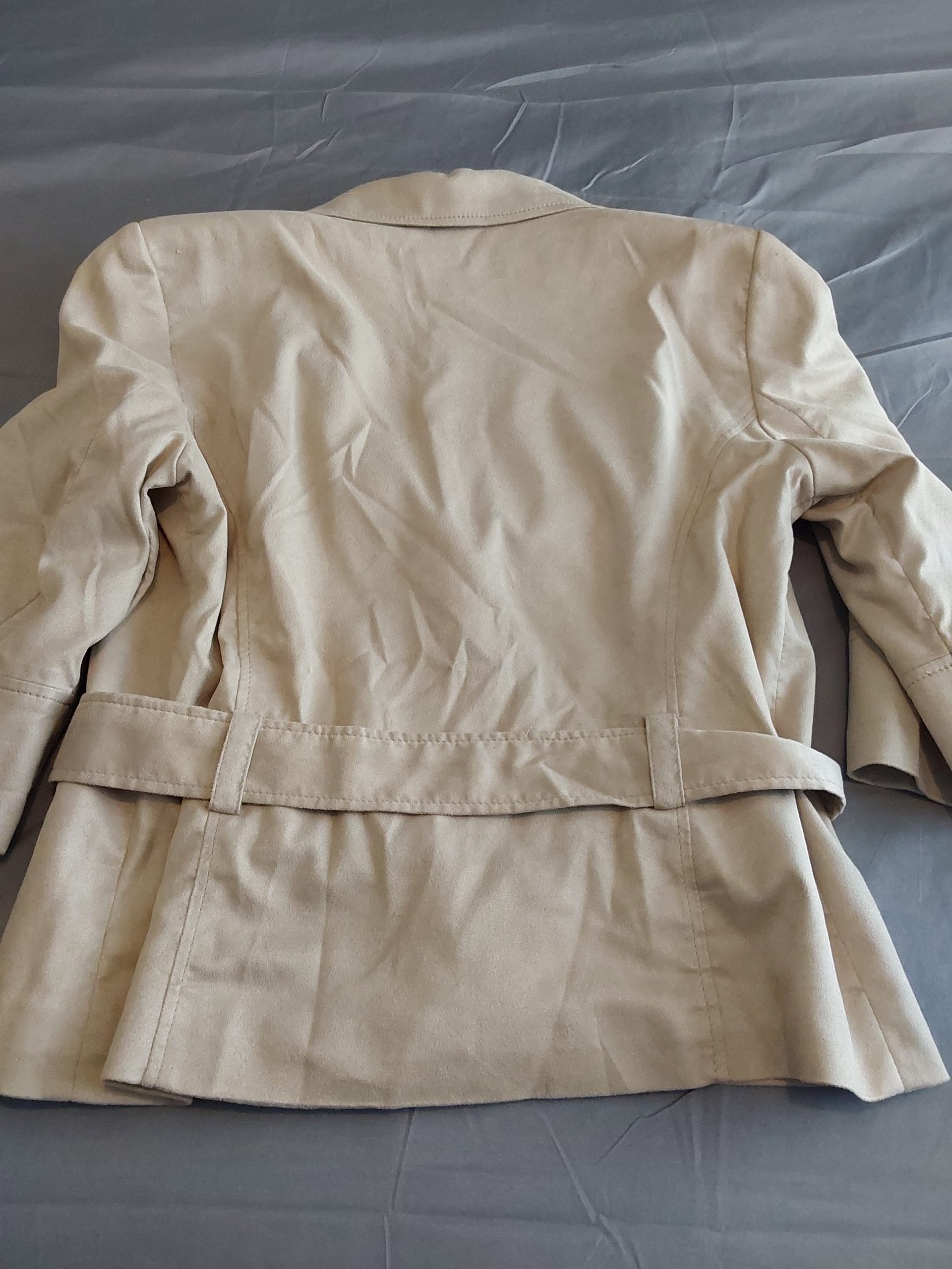 Klasson Cream Faux Suede Belted Jacket UK 14 image 5