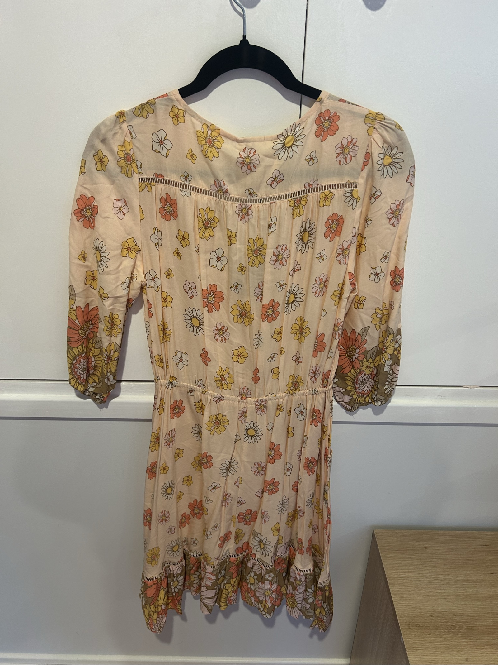 Jaase Women's Beige Floral Dress XS Lightweight image 2