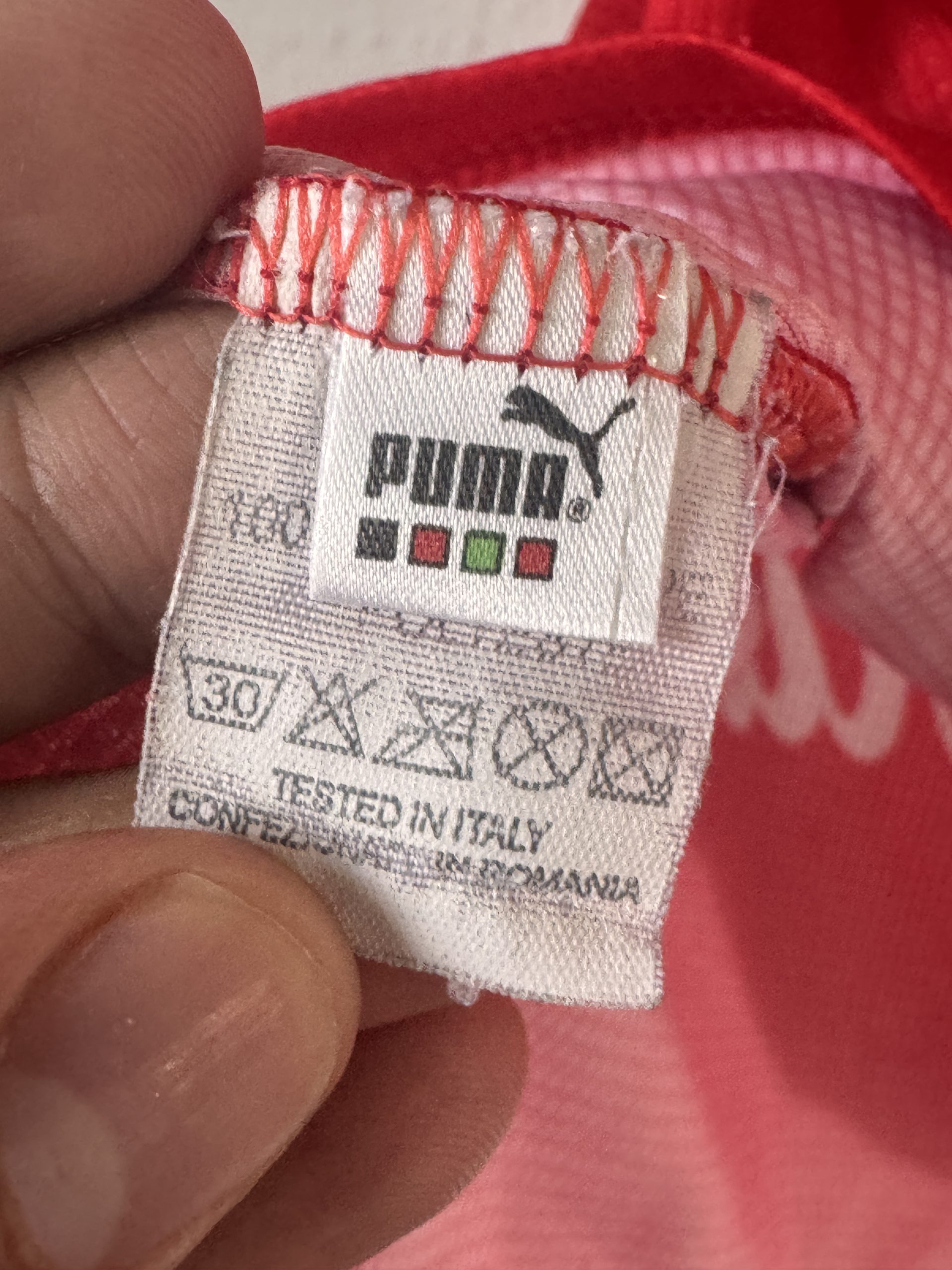 Puma Red Euroklasse Cup Football Shirt Large - 3063 image 9