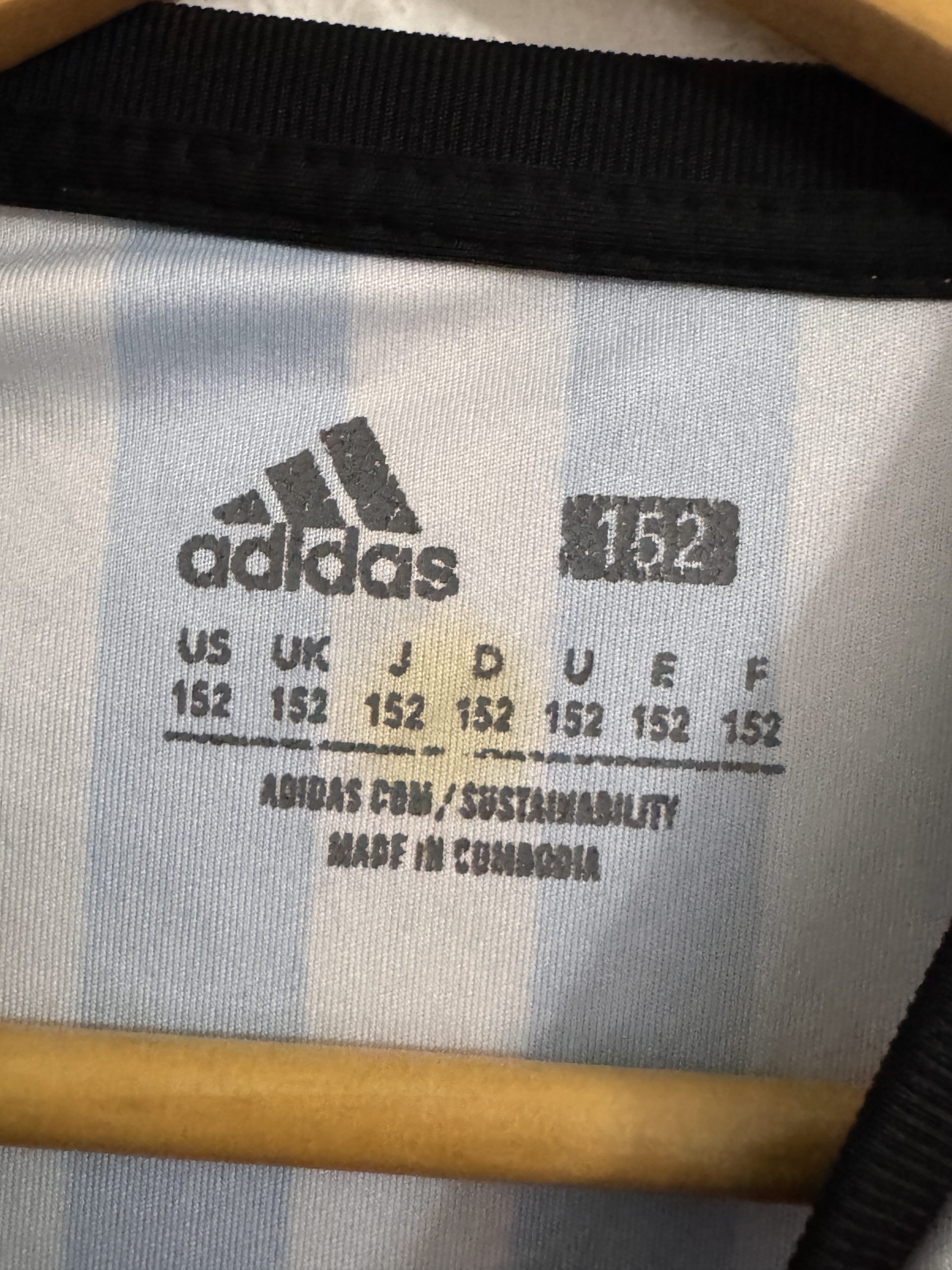 Adidas Men's Argentina Blue & White Football Jersey Large - 3052 image 9