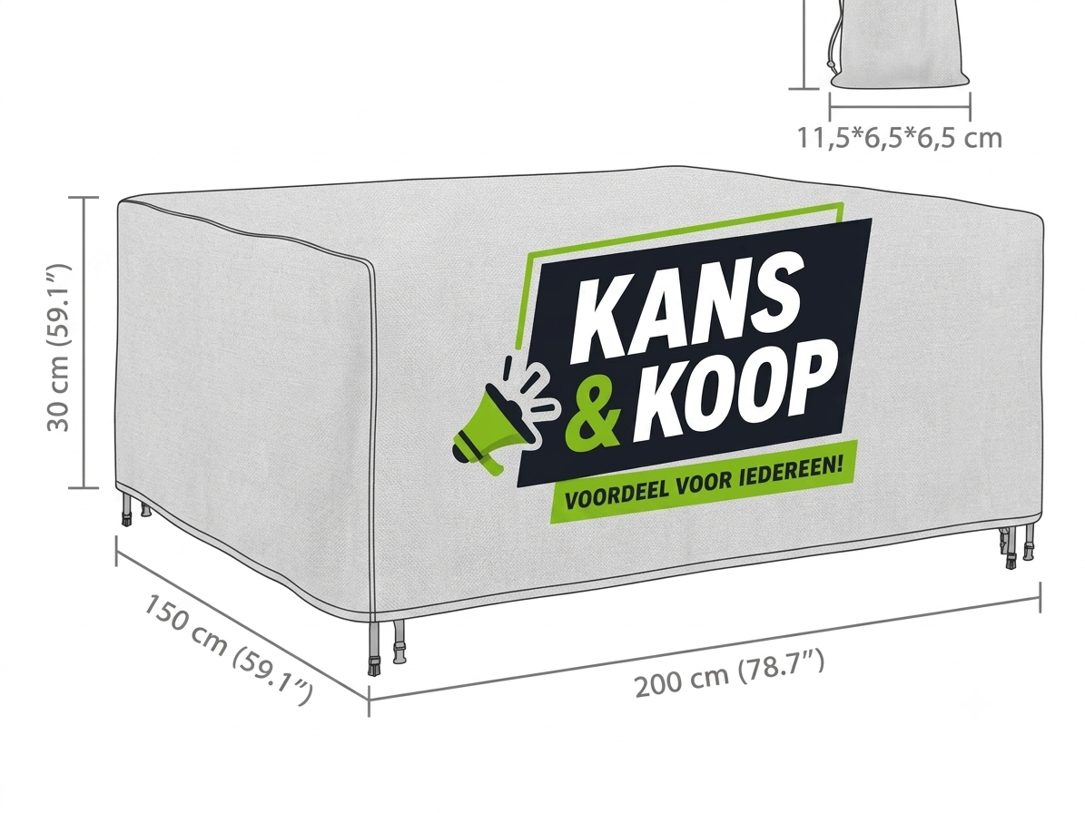 Beschermhoes voor Tuinmeubelen Tuinset 200 x 150 cm image 2