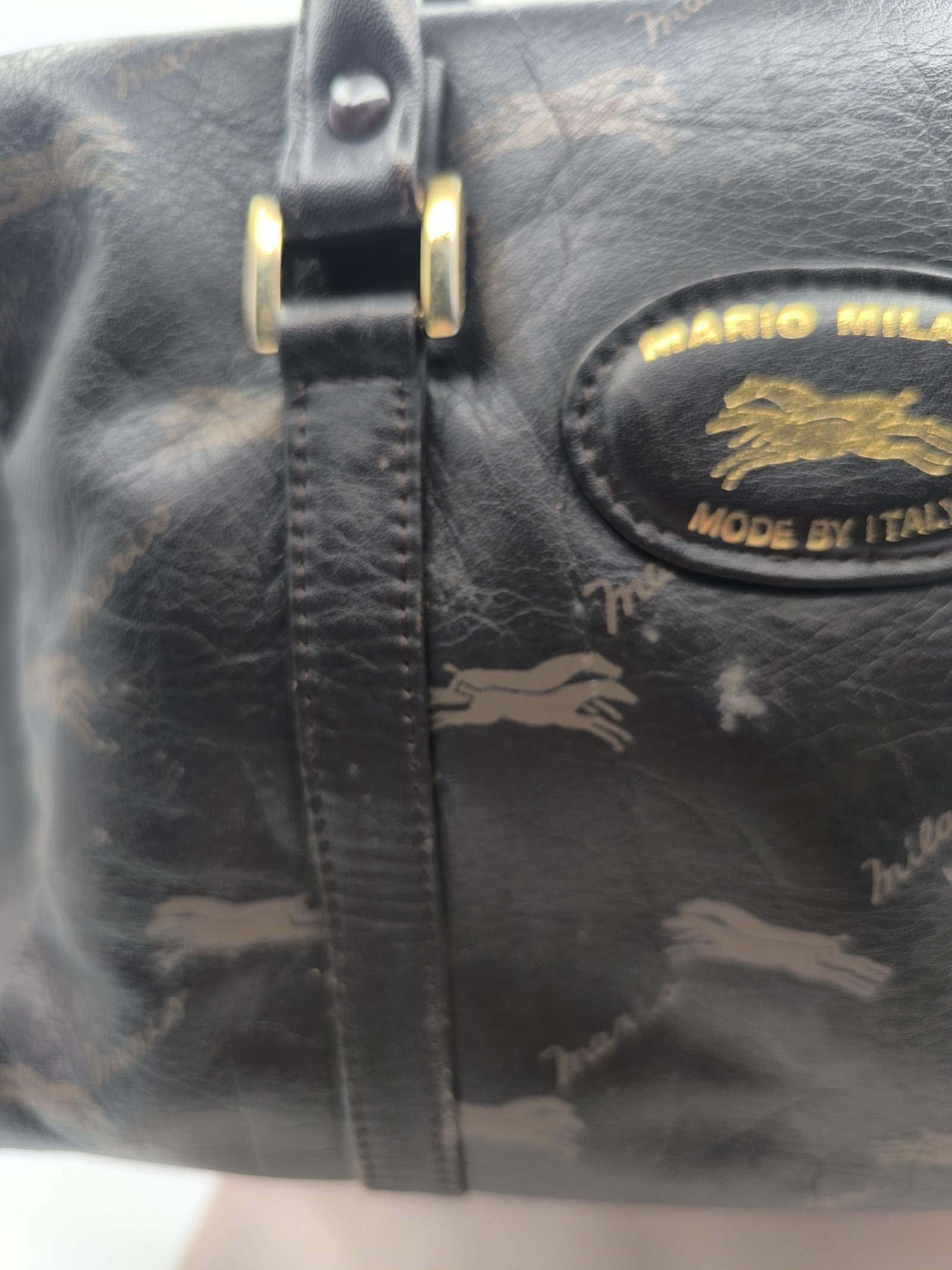 Mario Milani Black Leather Women Handbag Italian Made image 4