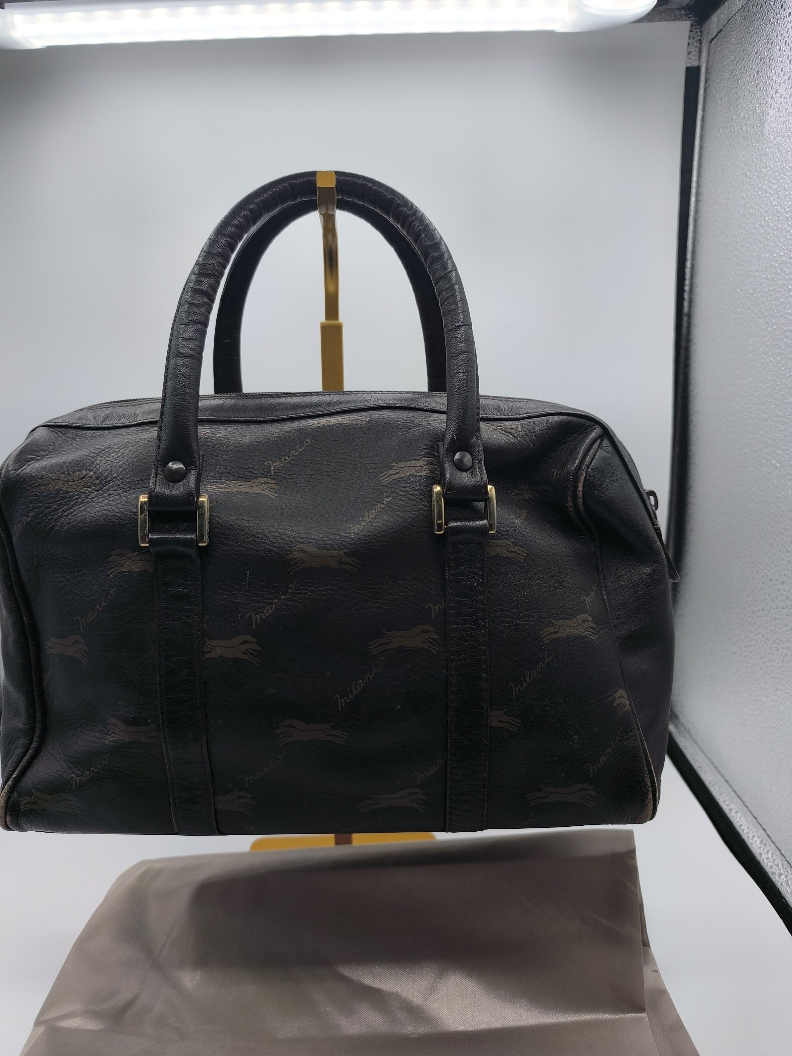 Mario Milani Black Leather Women Handbag Italian Made image 5