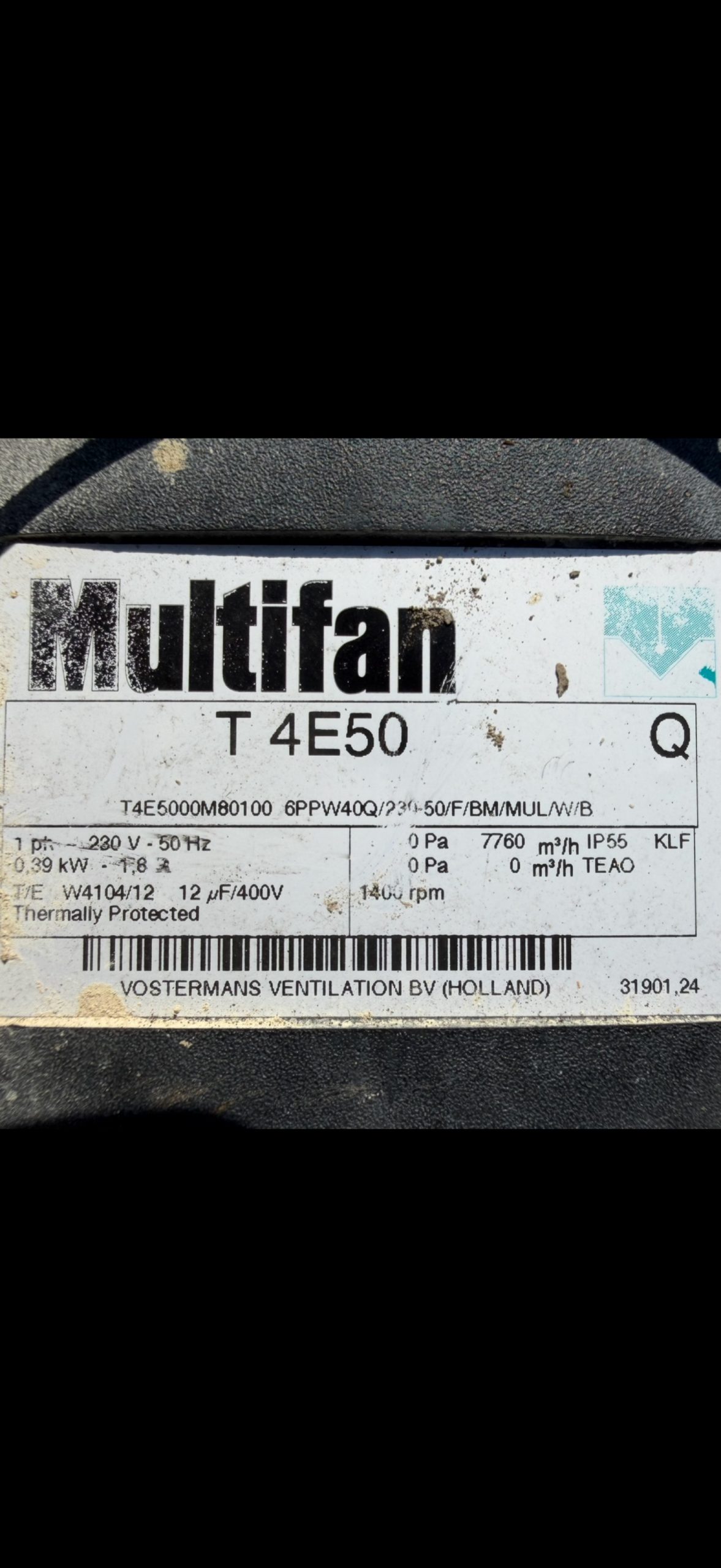 Multifan White T 4E50 Industrial Ventilation Fan image 4