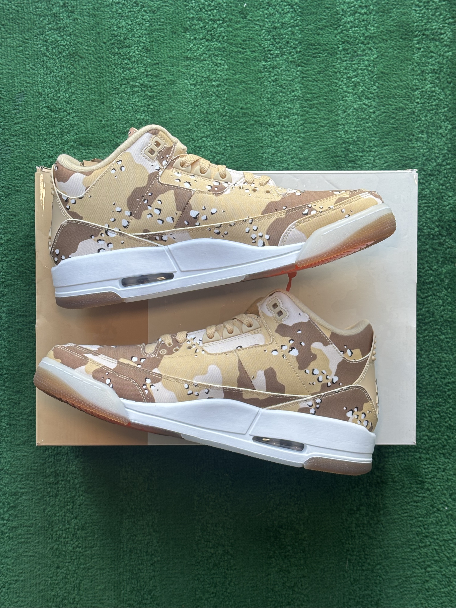 UK 9.5 W Air Jordan 3 Retro Tex | Desert Camo HM4301-200 image 2