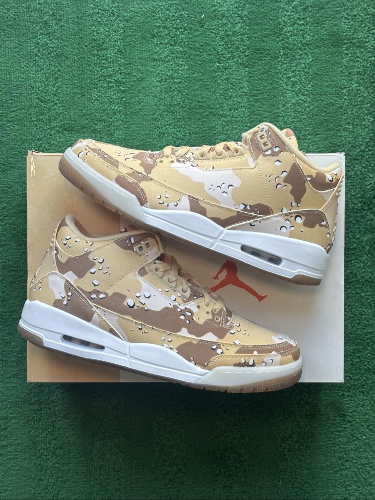 UK 9.5 W Air Jordan 3 Retro Tex | Desert Camo HM4301-200