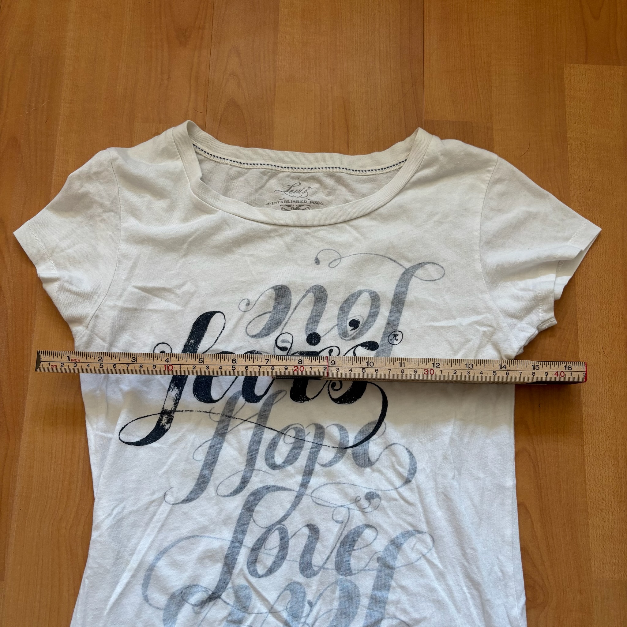 Levi's White & Navy Reversible Women's T-Shirt XS image 3