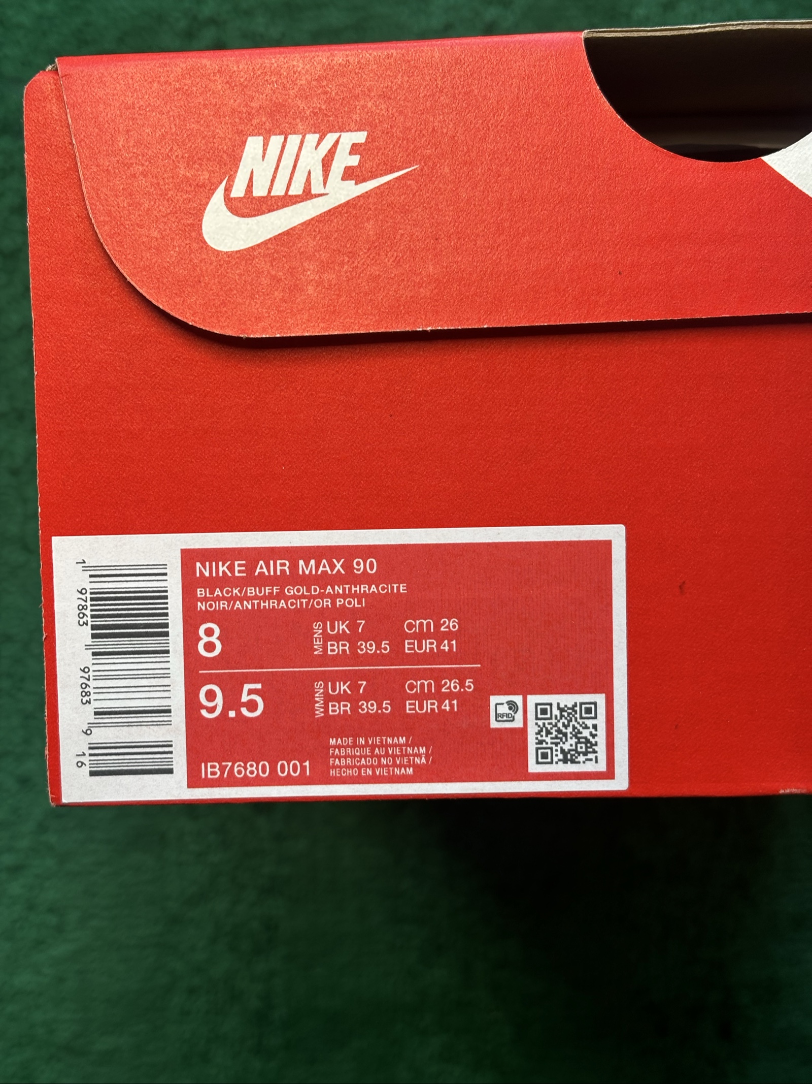 UK 7 Nike Air Max 90 | Black Buff Gold Batman IB7680-001 | New image 6
