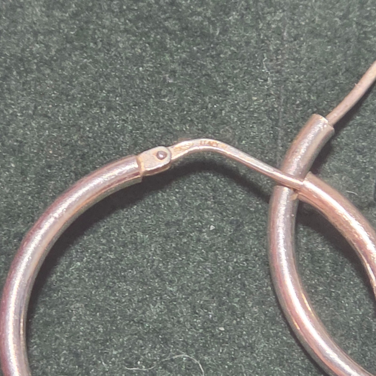 925 sterling Silver Hoop Earrings .b3 image 2