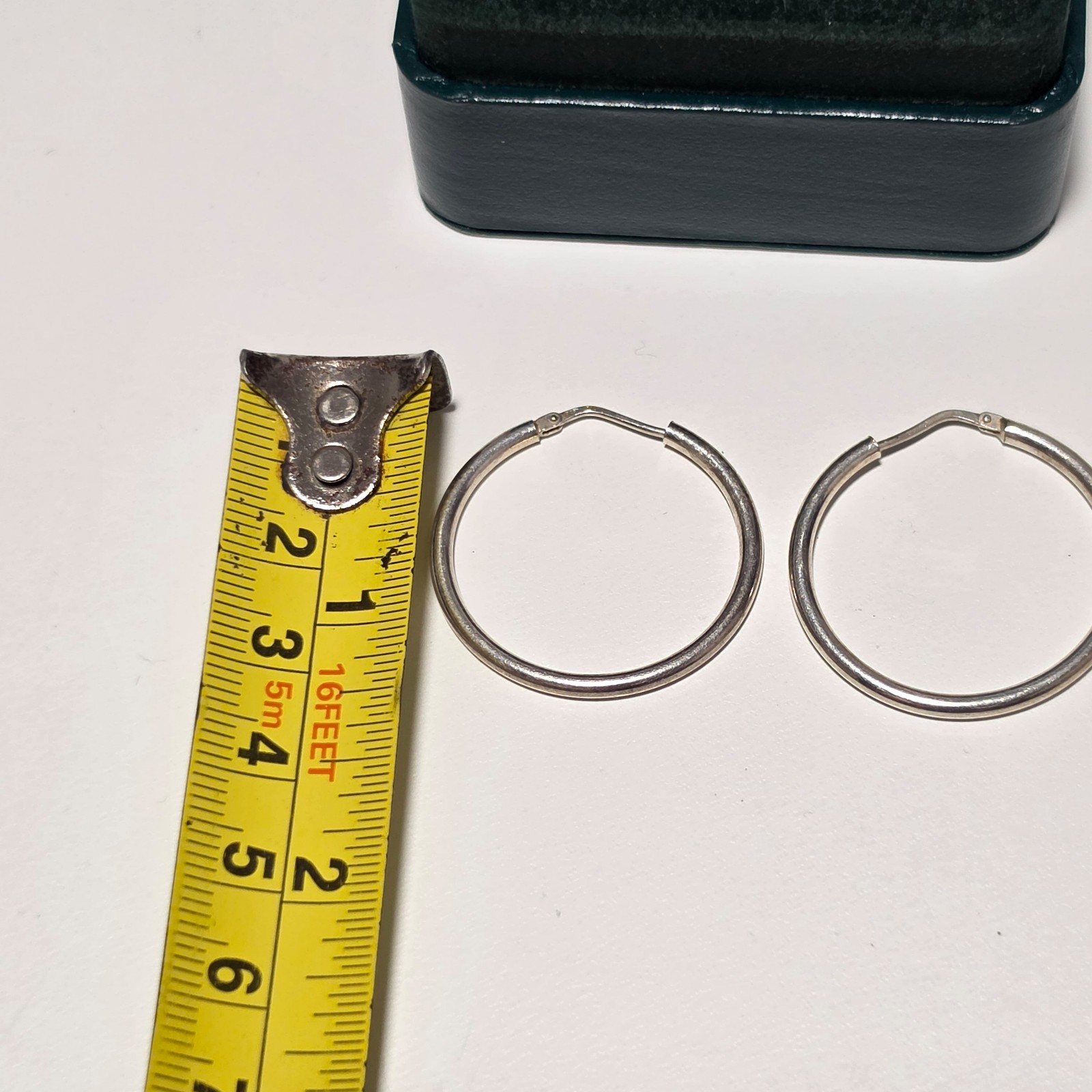 925 sterling Silver Hoop Earrings .b3 image 3