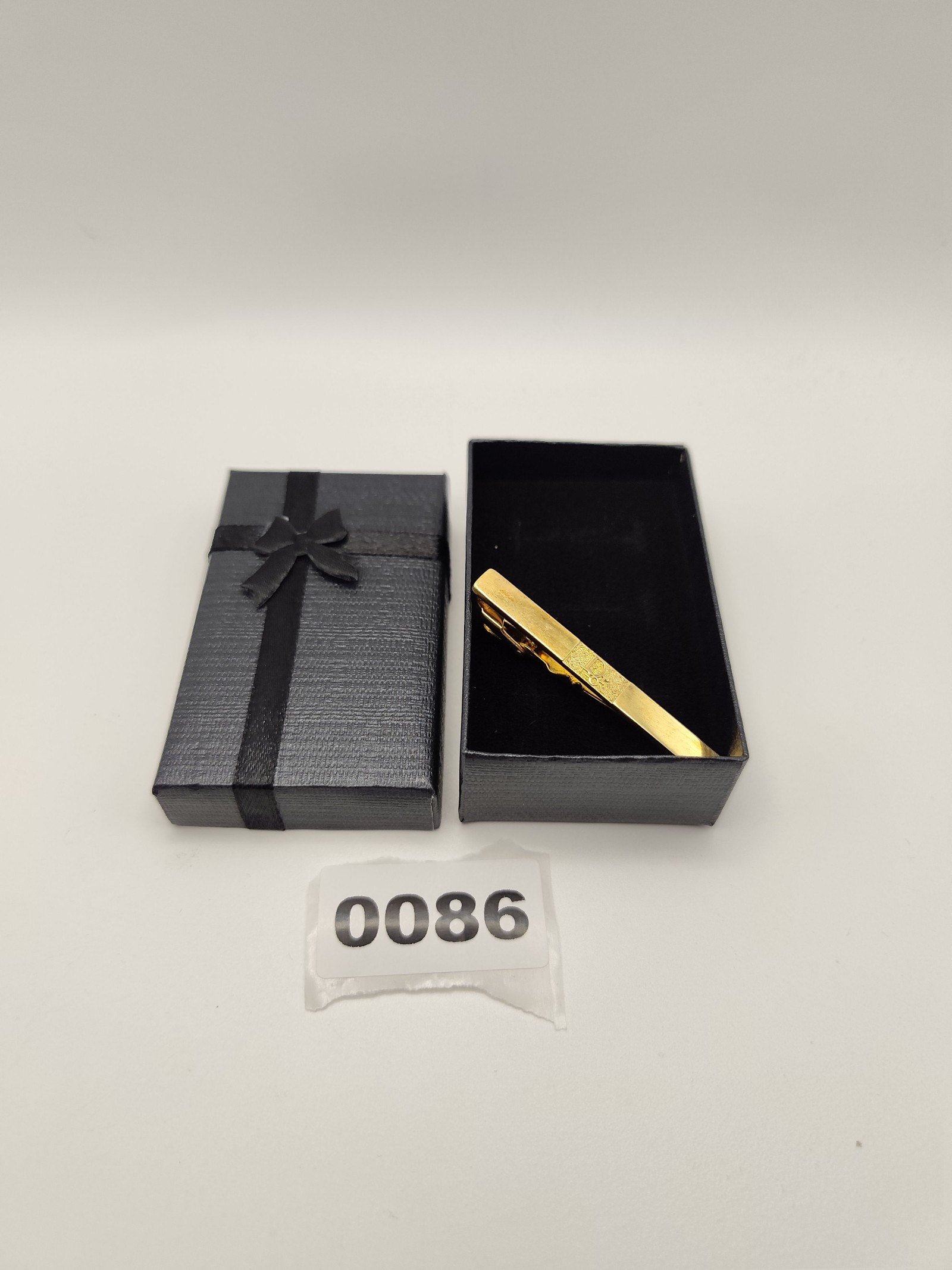 Dior Gold Tone Logo Tie Clip Other