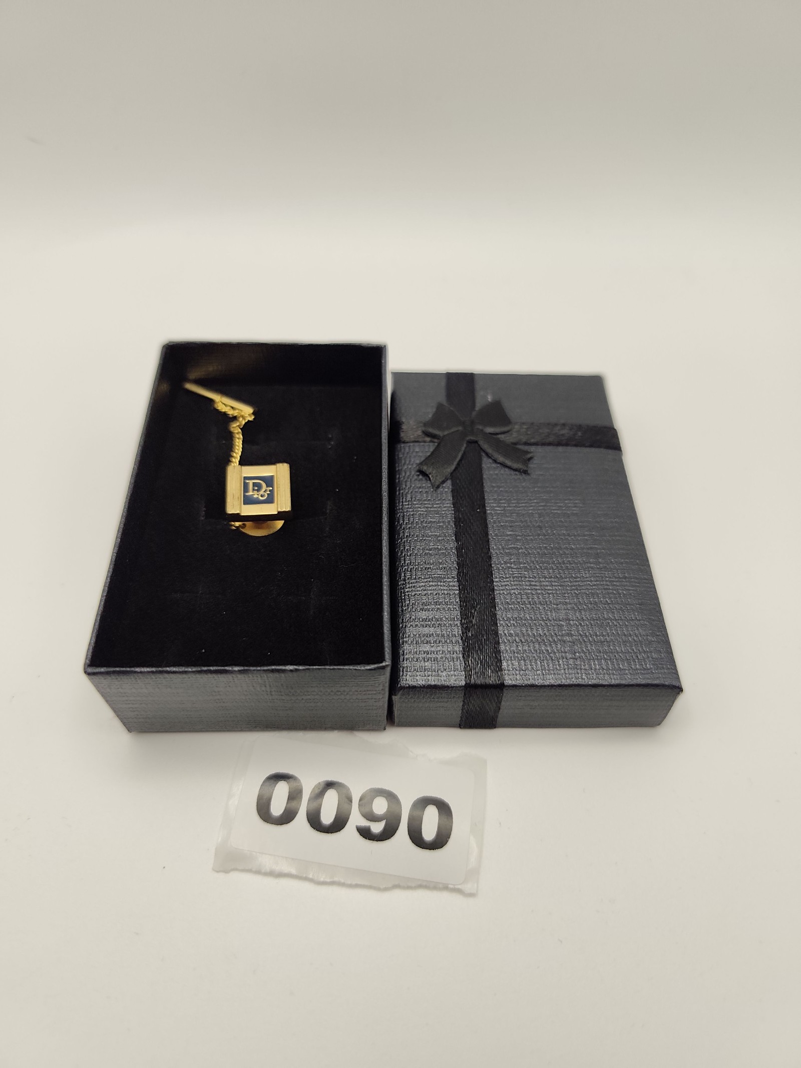 Dior Men Gold Tone Tie Clip with Chain Other