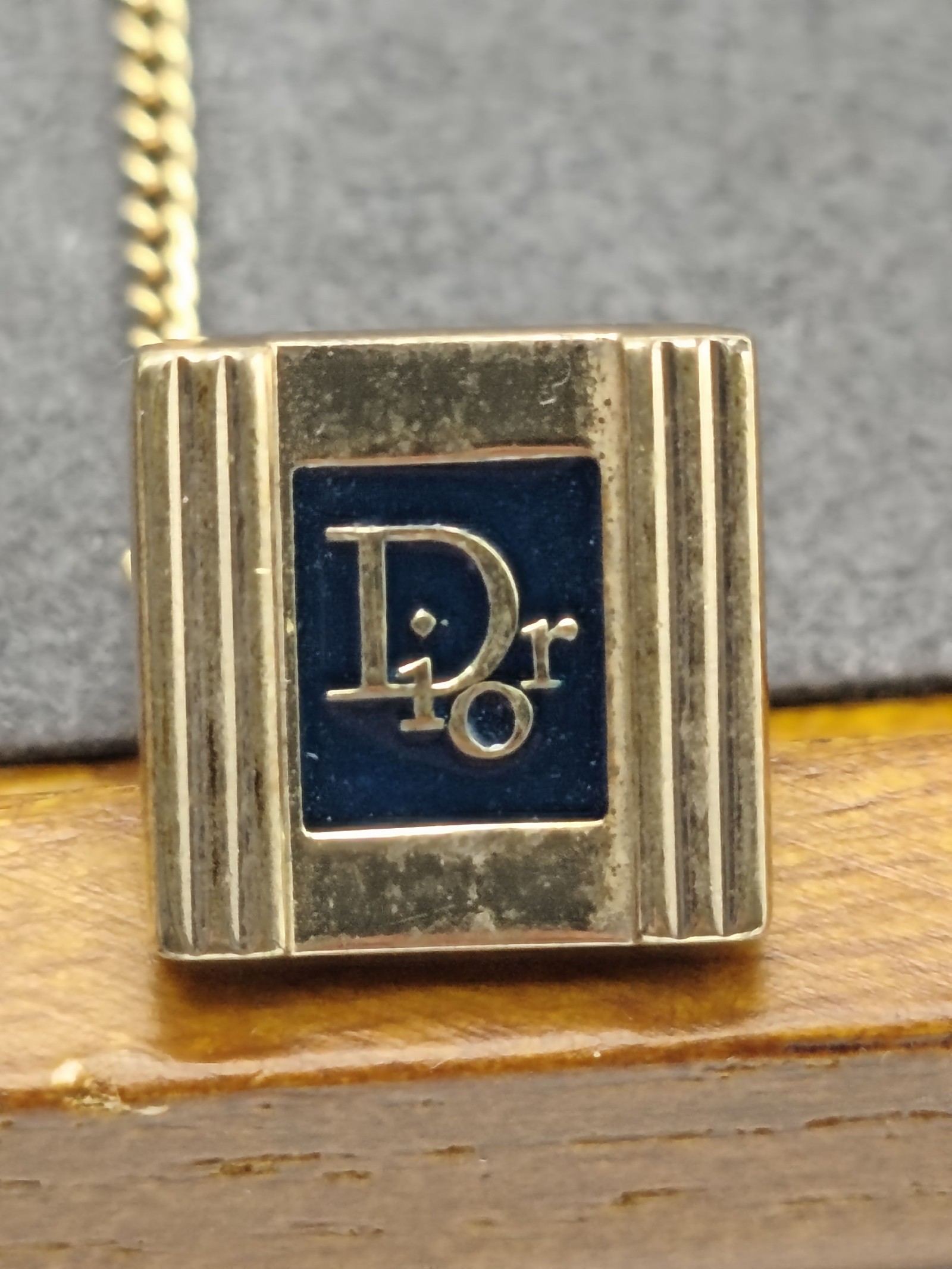 Dior Men Gold Tone Tie Clip with Chain Other image 4