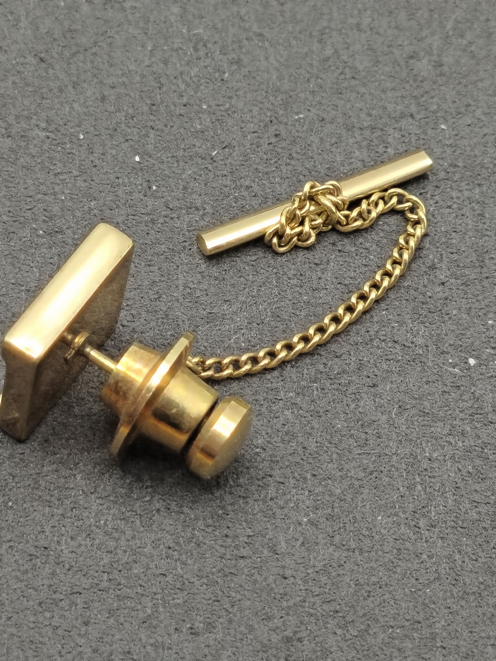 Dior Men Gold Tone Tie Clip with Chain Other image 5