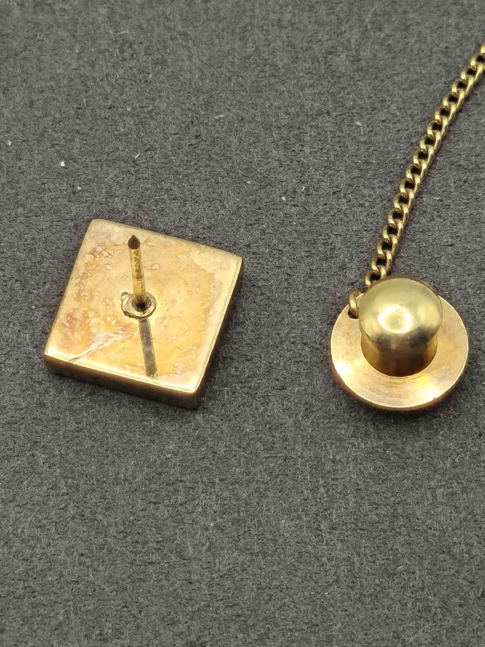 Dior Men Gold Tone Tie Clip with Chain Other image 6