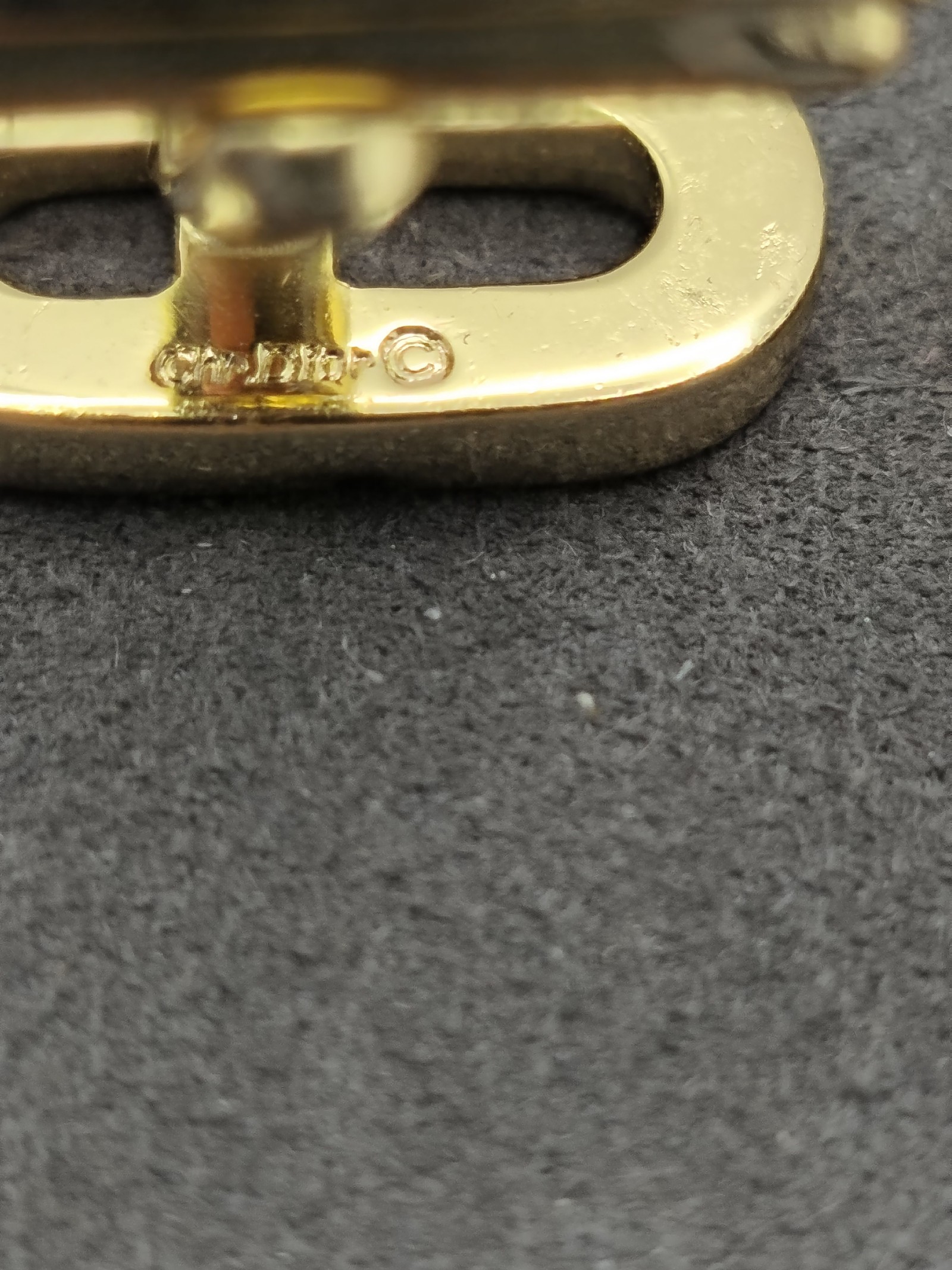 Christian Dior Men's Gold & Crystal CD Logo Cufflinks image 10
