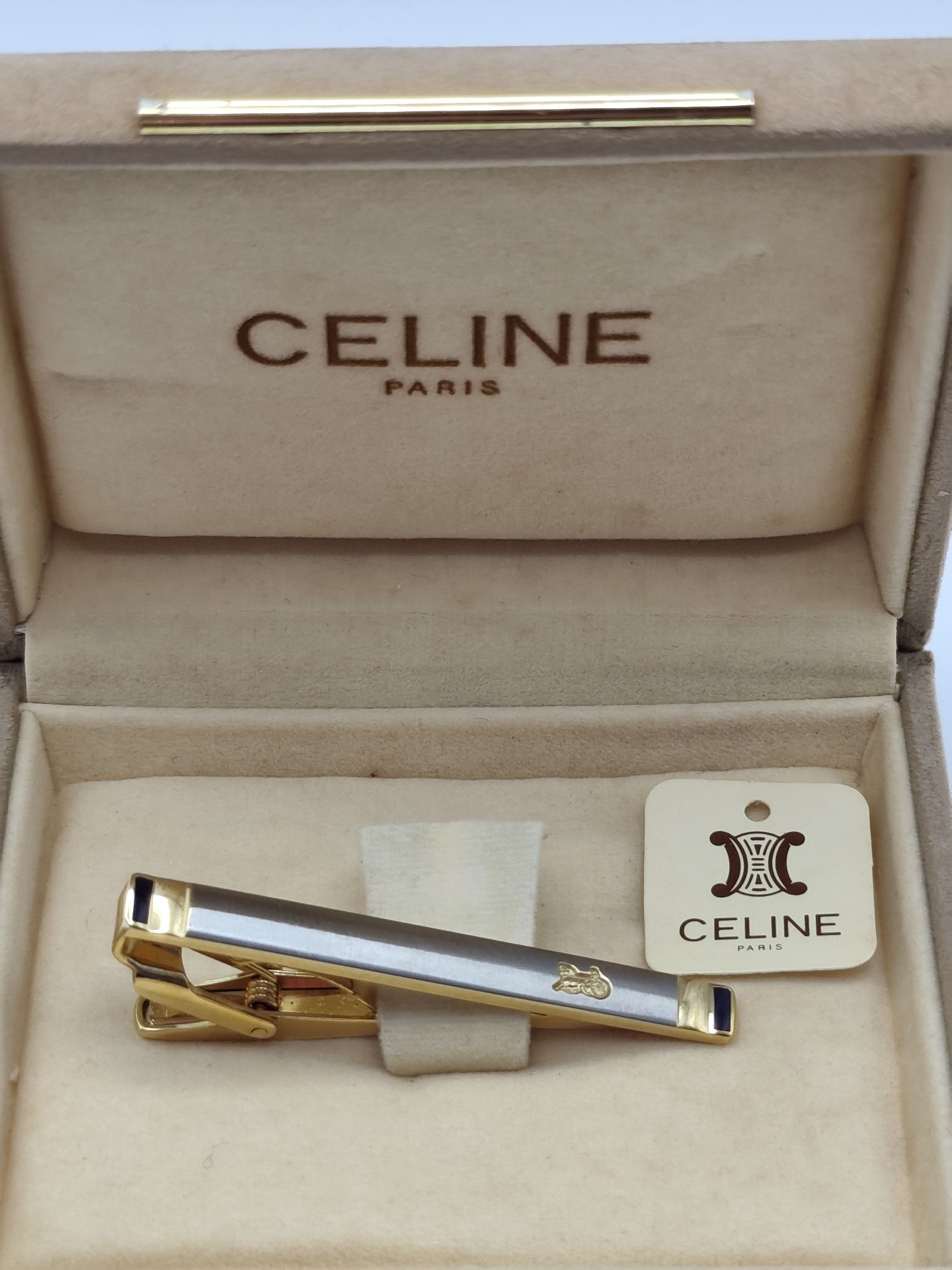 Celine Gold & Silver Tone Men's Tie Clip Bar Other image 2