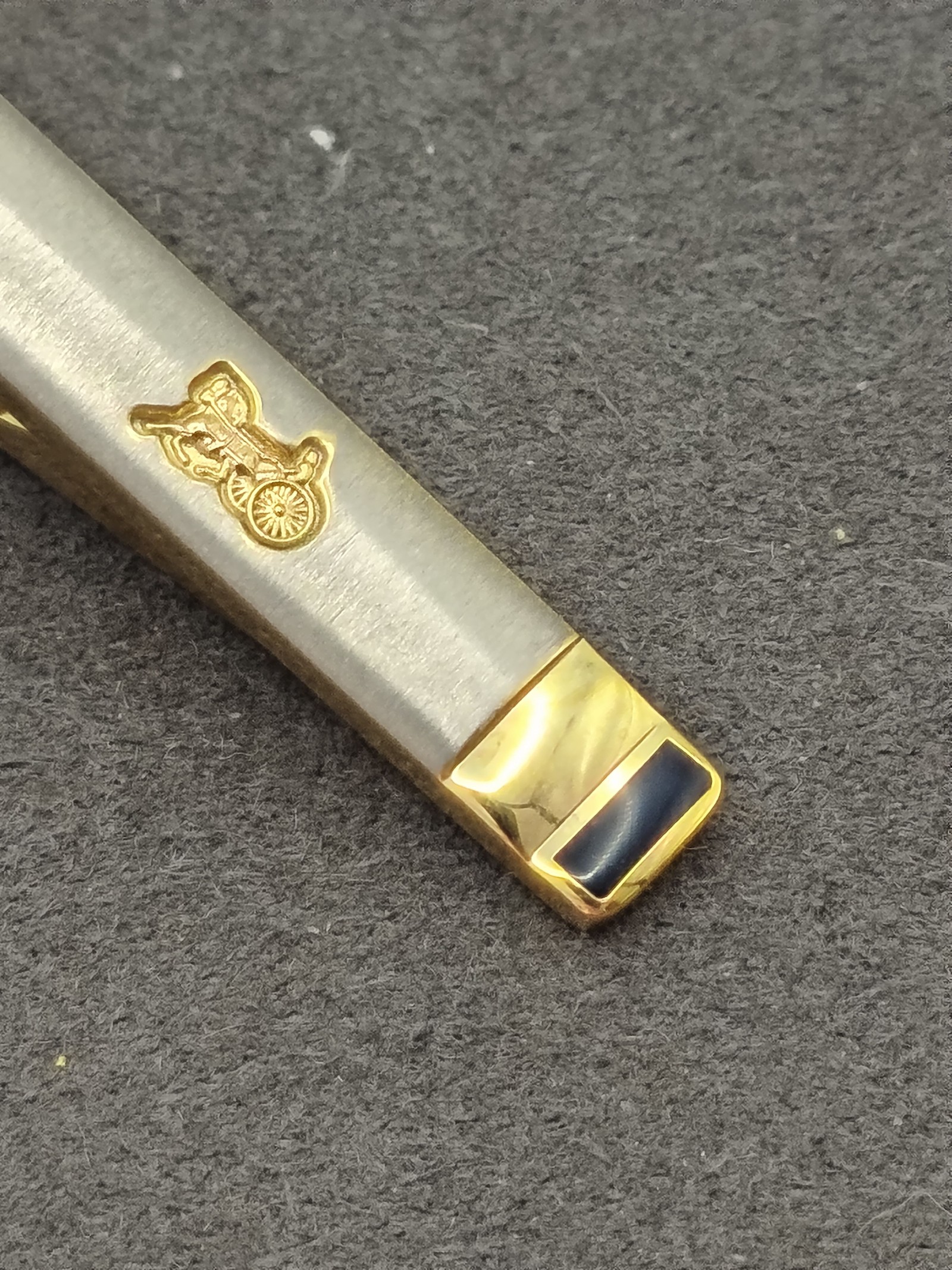 Celine Gold & Silver Tone Men's Tie Clip Bar Other image 5