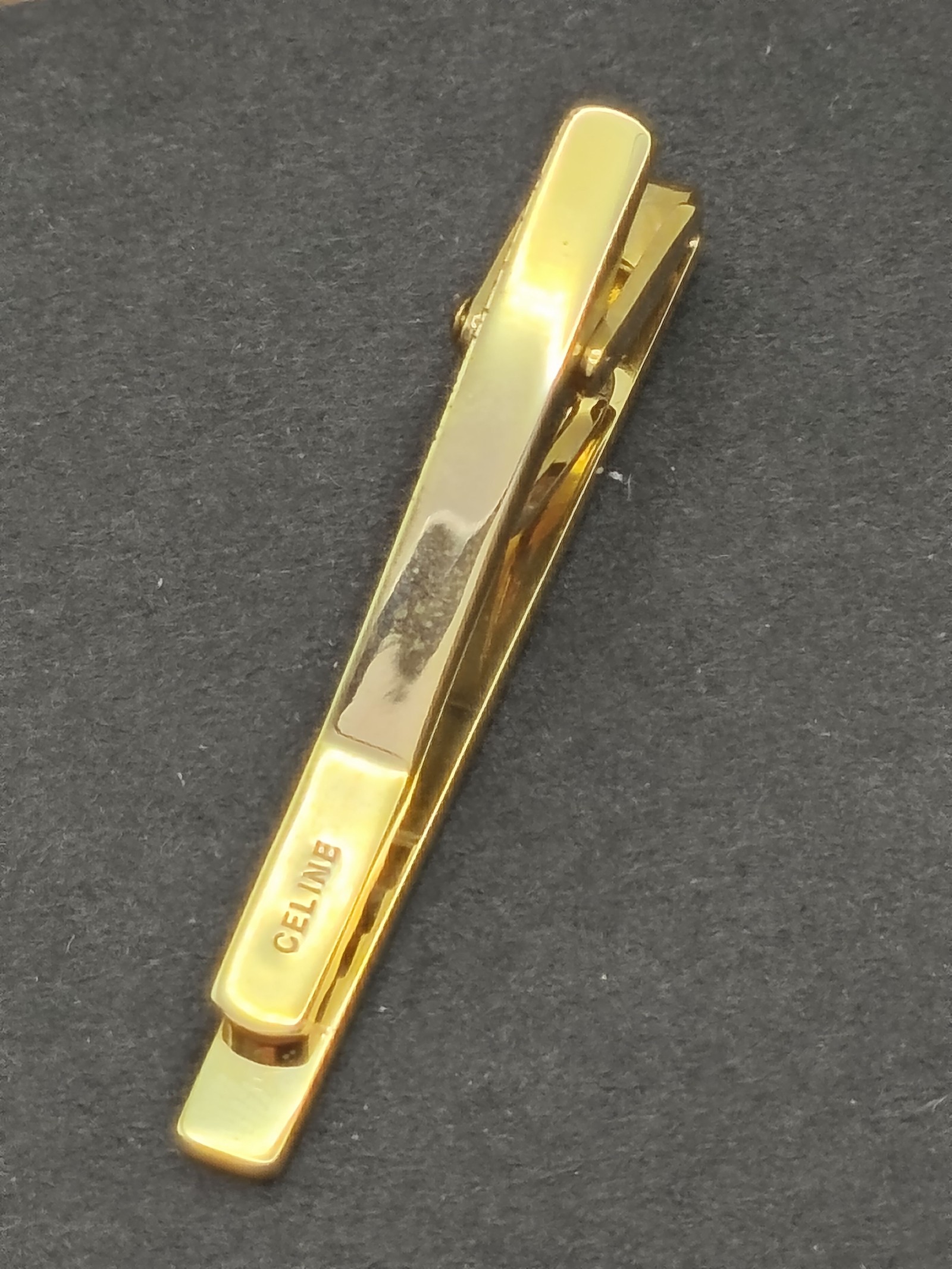 Celine Gold & Silver Tone Men's Tie Clip Bar Other image 10