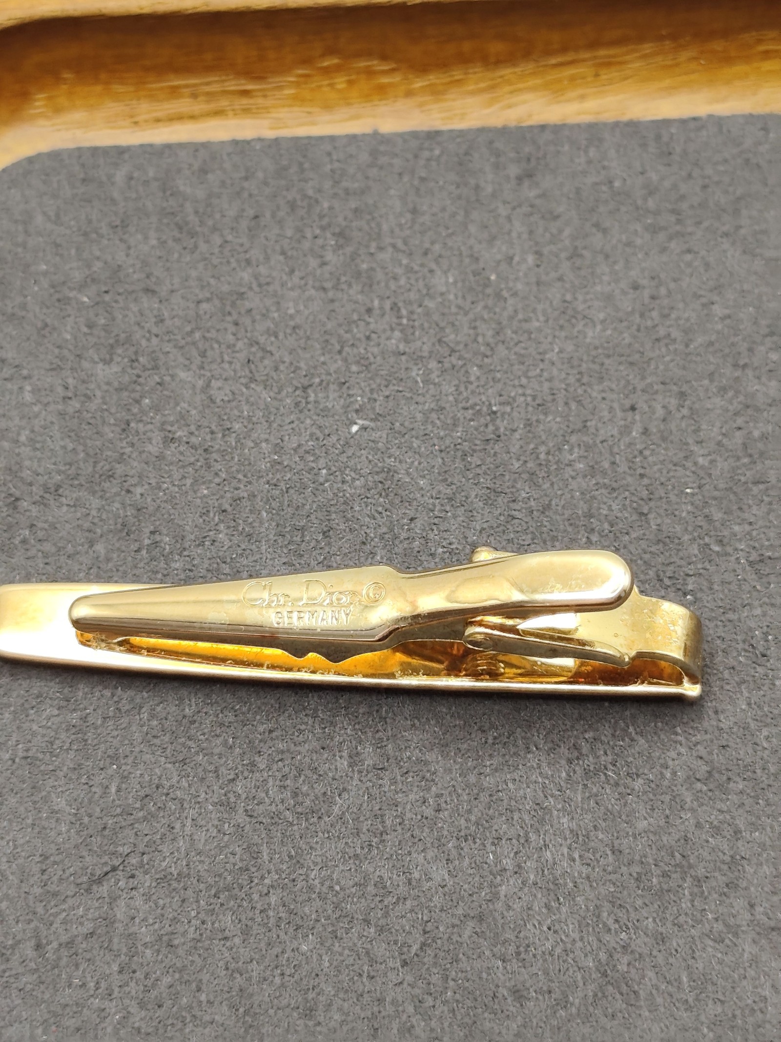 Christian Dior Men's Gold & Silver Tie Clip CD Logo image 9