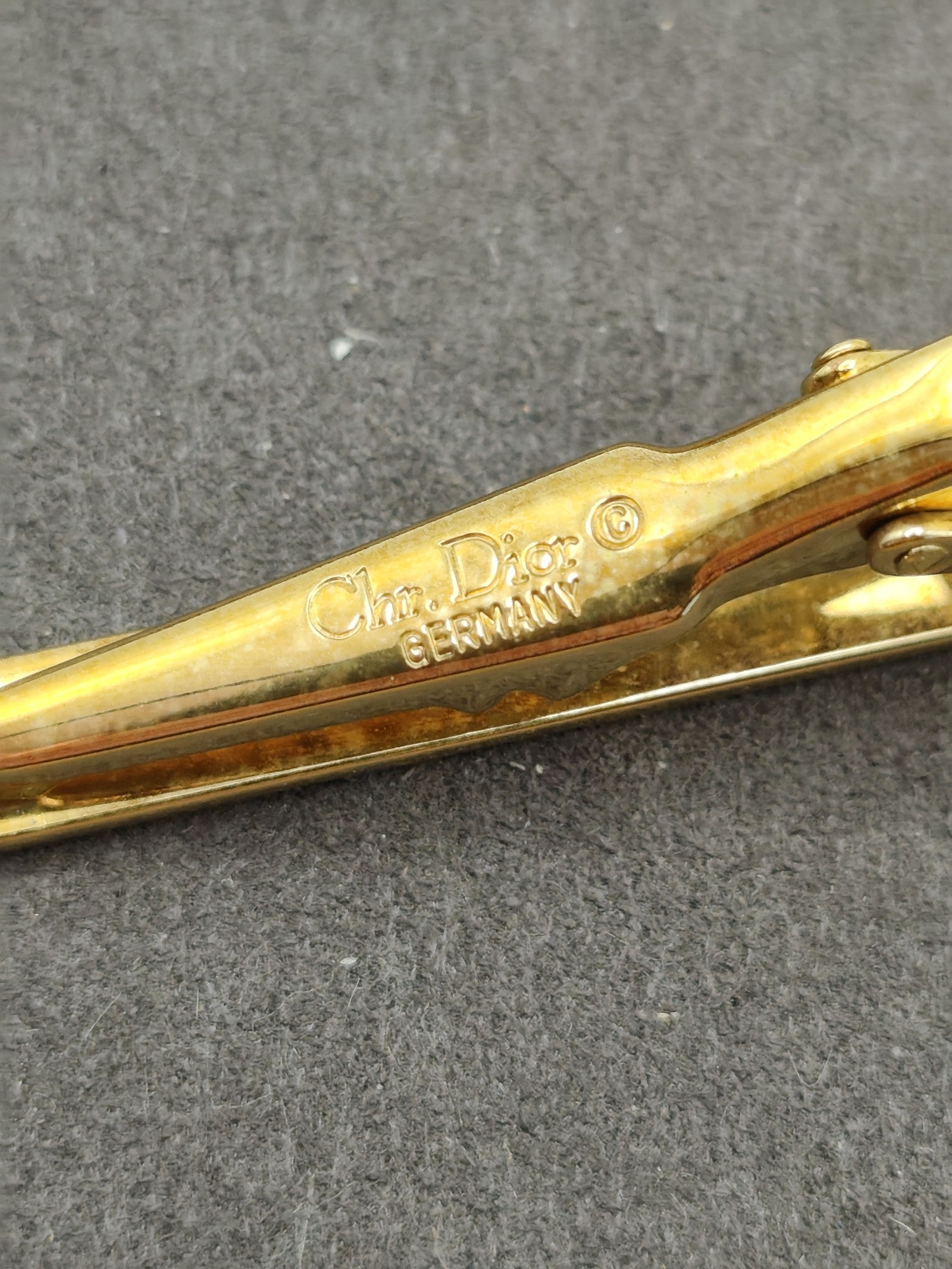 Christian Dior Gold Tone Men's Tie Clip image 9