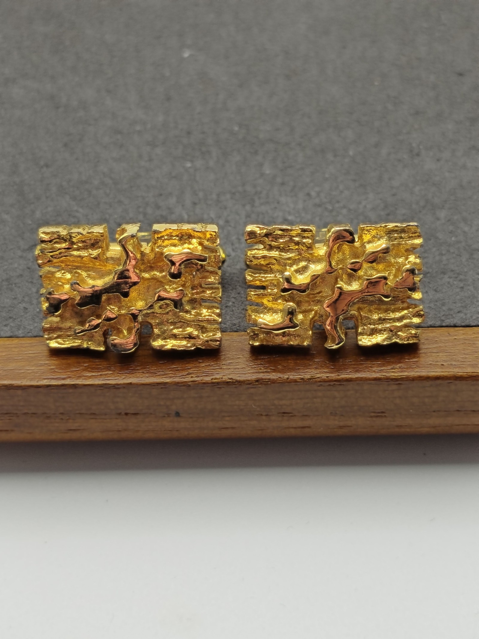 Christian Dior Gold Tone Monsieur Textured Cufflinks Other image 4