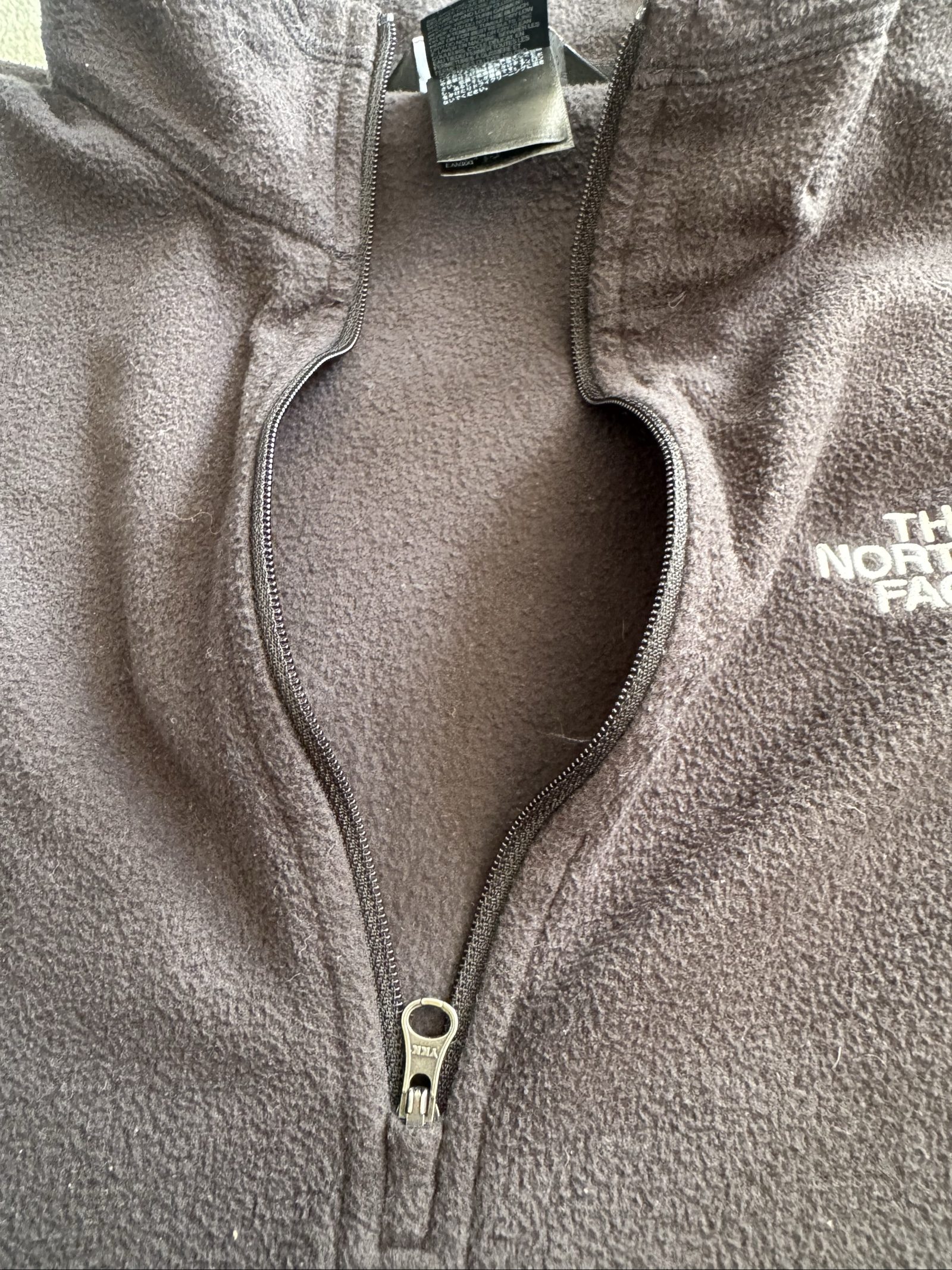 The North Face Men's Brown Fleece Half Zip Medium image 4