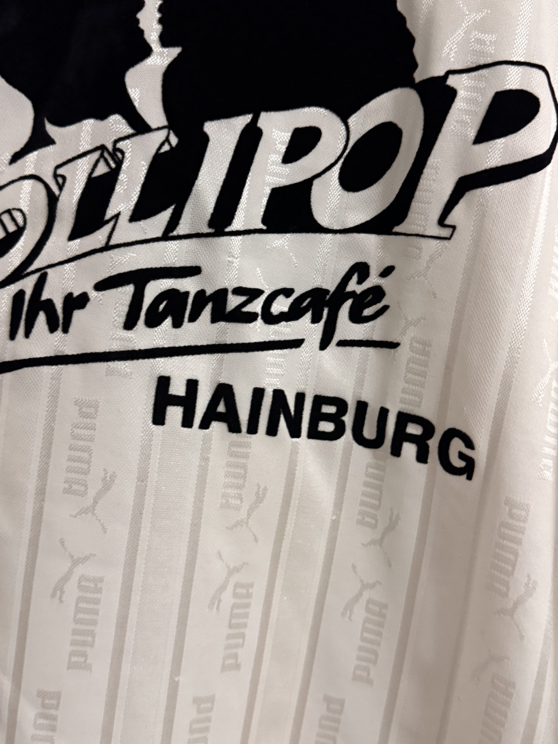 Puma White & Black Vintage Logo Polo Shirt Large 3083 image 6