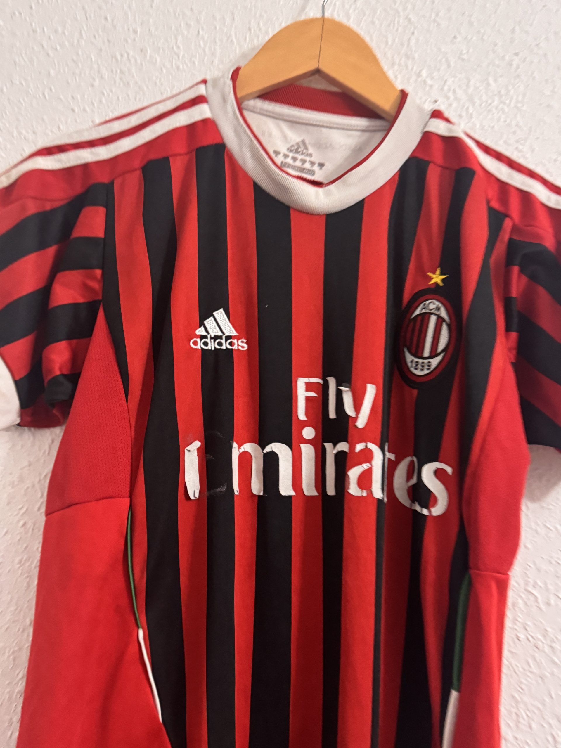 Adidas Men's Red & Black AC Milan Football Jersey XL - 3084 image 2