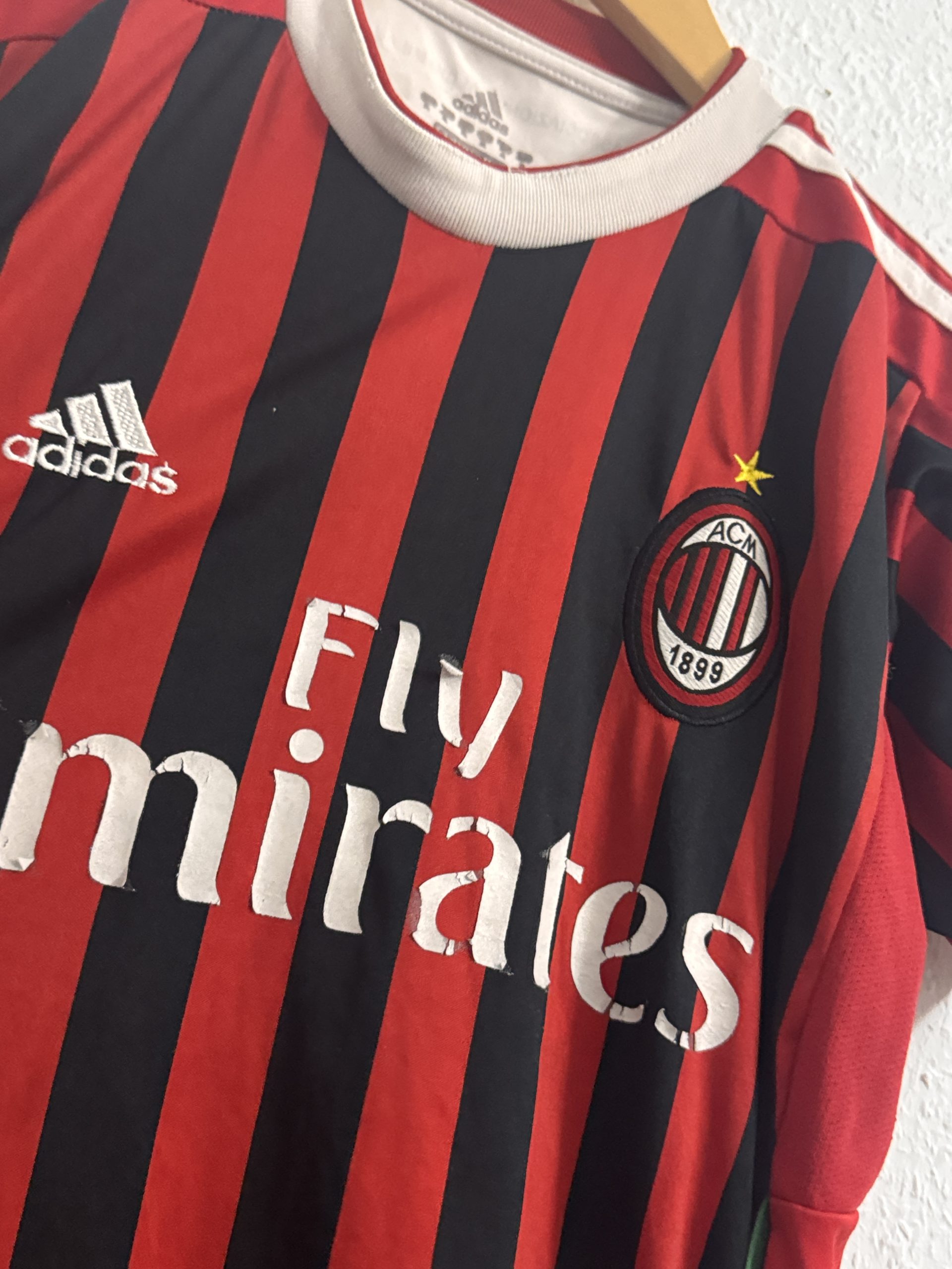 Adidas Men's Red & Black AC Milan Football Jersey XL - 3084 image 4