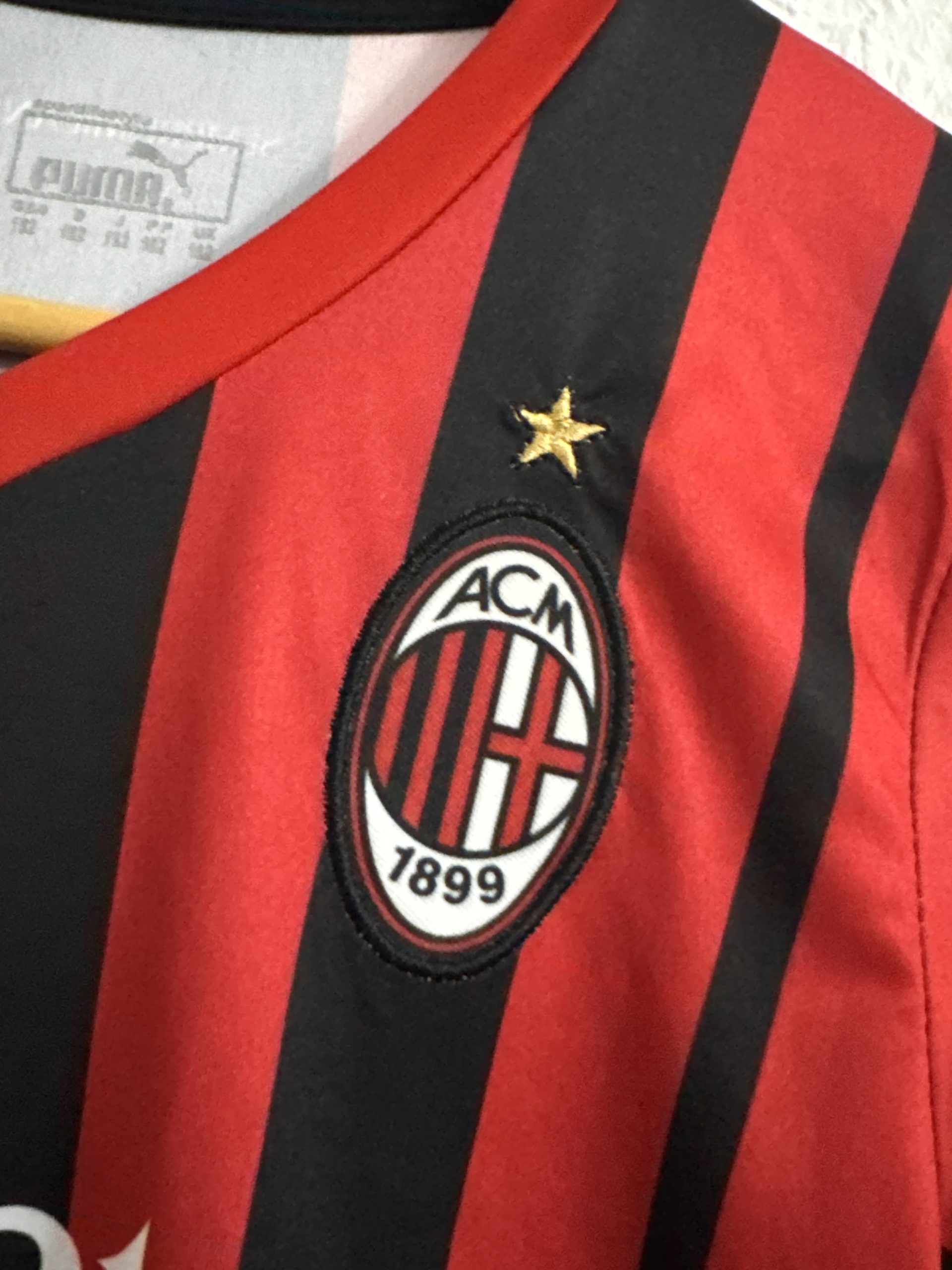 Puma Men's Red & Black AC Milan Football Jersey Medium 3091 image 4