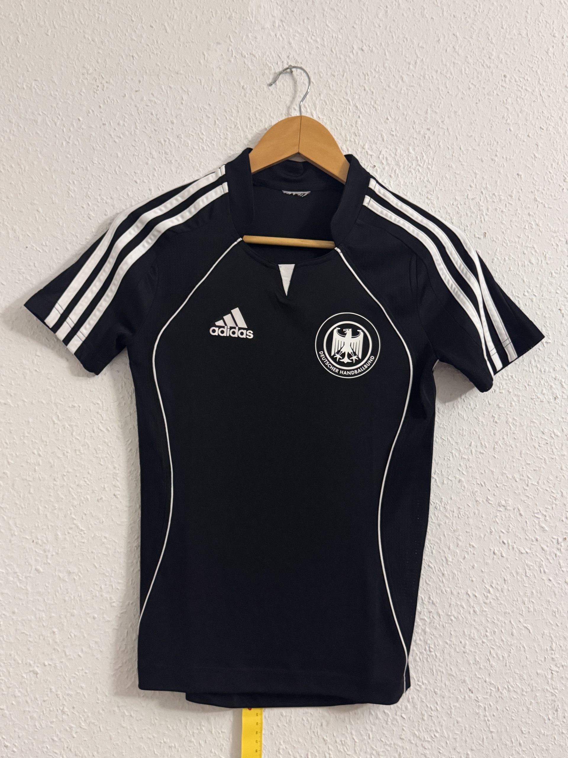 Adidas Black Deutscher Handballbund Polo Shirt M 3088