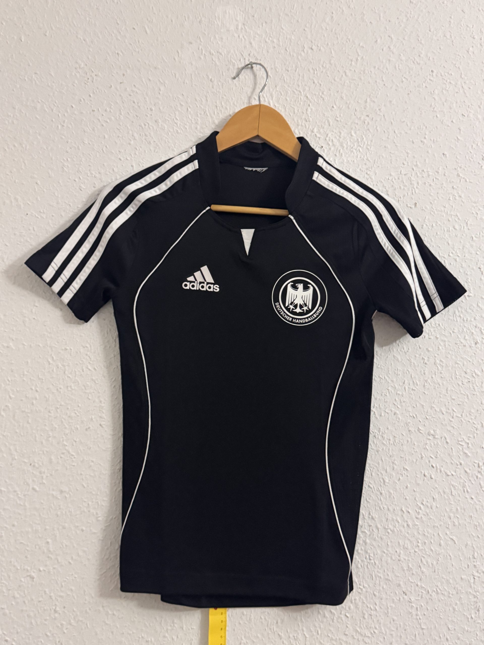 Adidas Black Deutscher Handballbund Polo Shirt M 3088 image 2