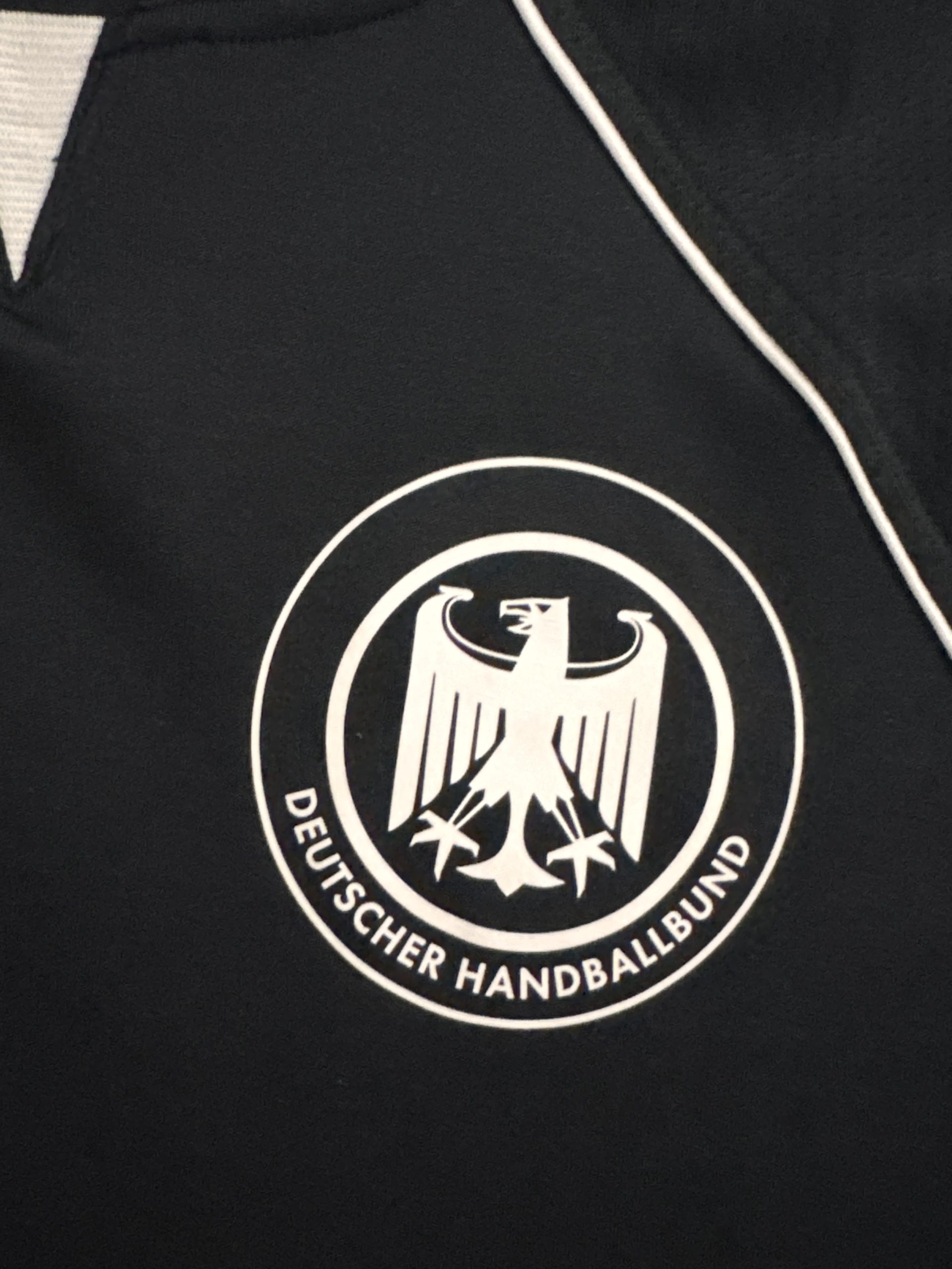Adidas Black Deutscher Handballbund Polo Shirt M 3088 image 4