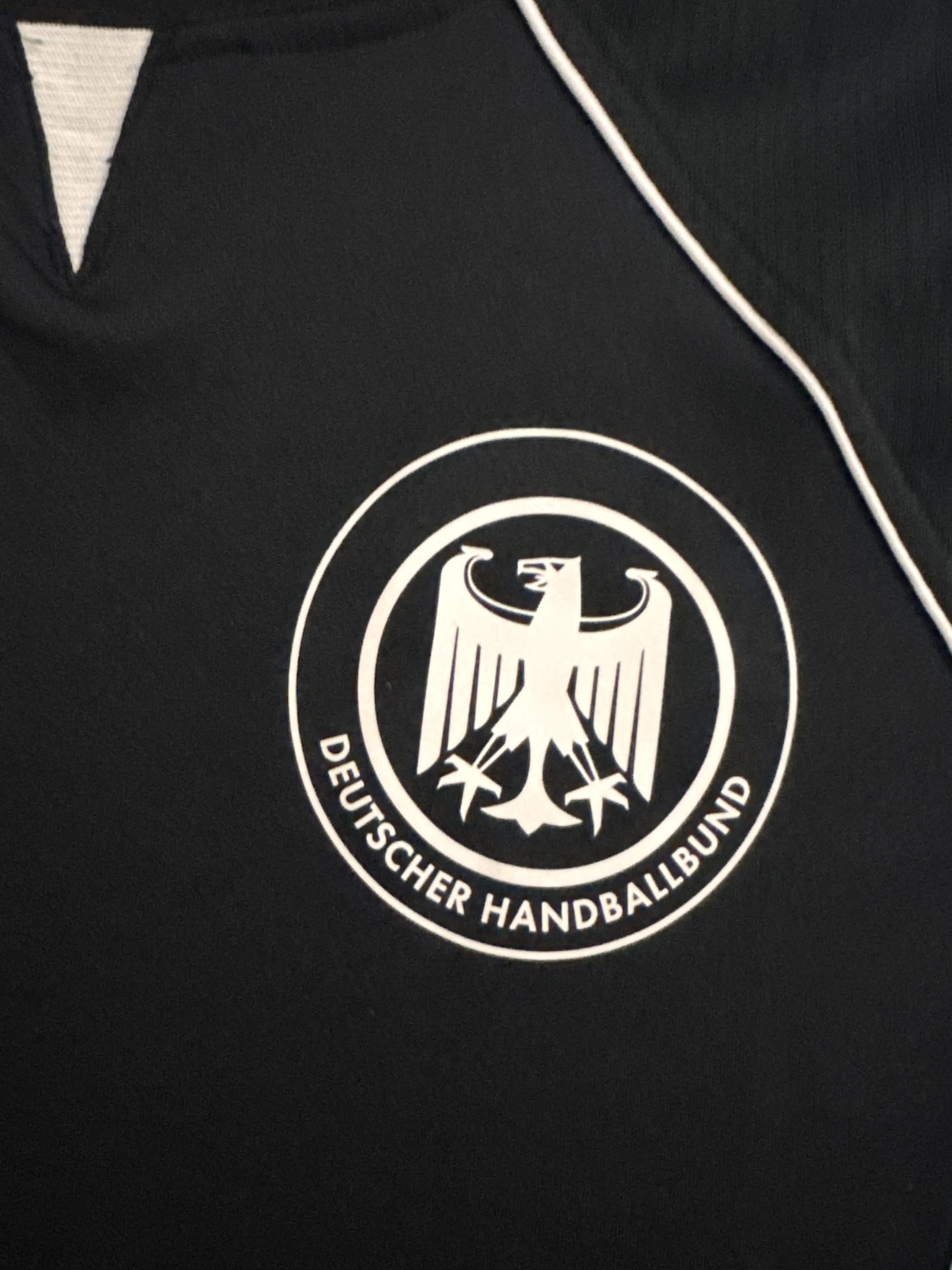 Adidas Black Deutscher Handballbund Polo Shirt M 3088 image 9