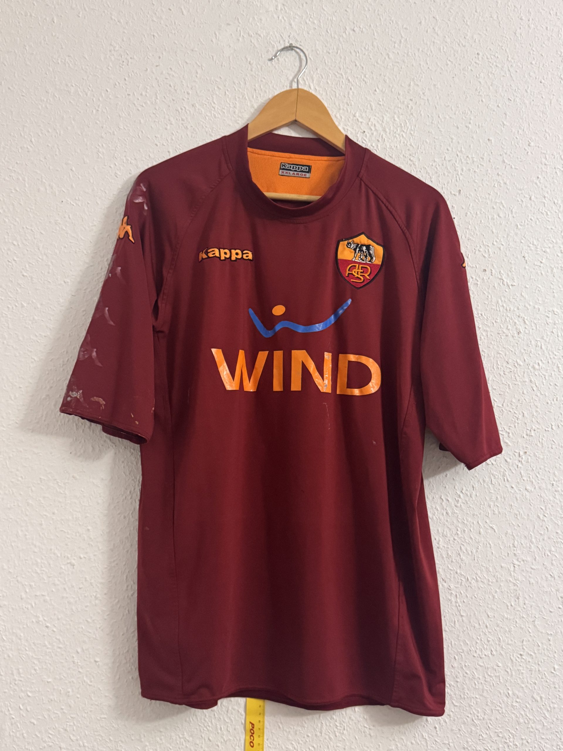 Kappa Men's Burgundy AS Roma Football Shirt XL 3086