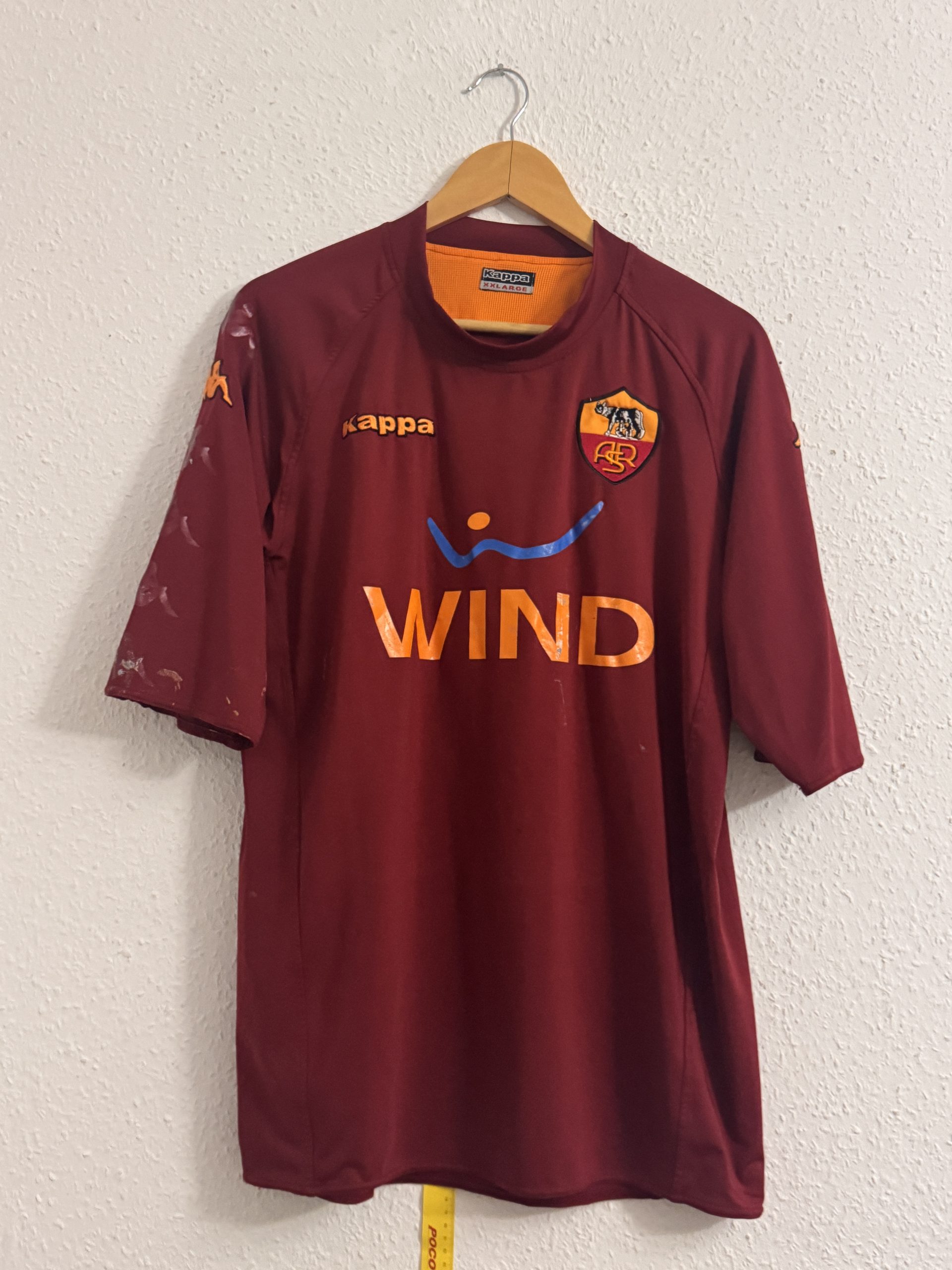 Kappa Men's Burgundy AS Roma Football Shirt XL 3086 image 2