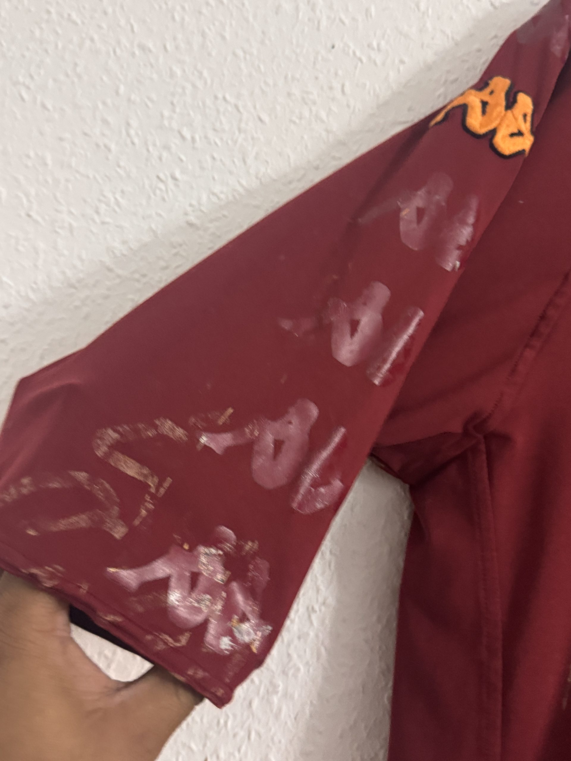 Kappa Men's Burgundy AS Roma Football Shirt XL 3086 image 4